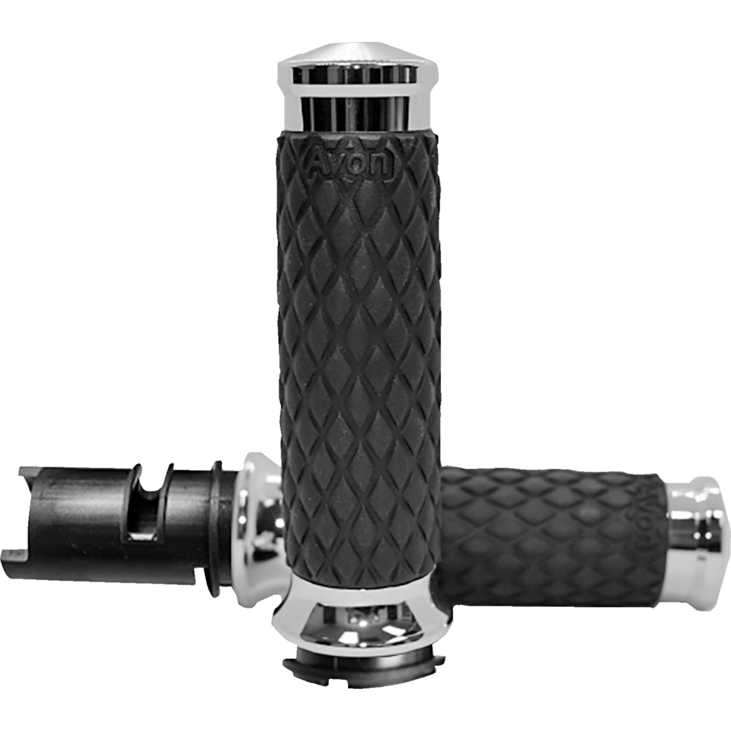 Avon Grips Diamond Contour Grips - Chrome - TBW DIA-60-CH-F24_1520229