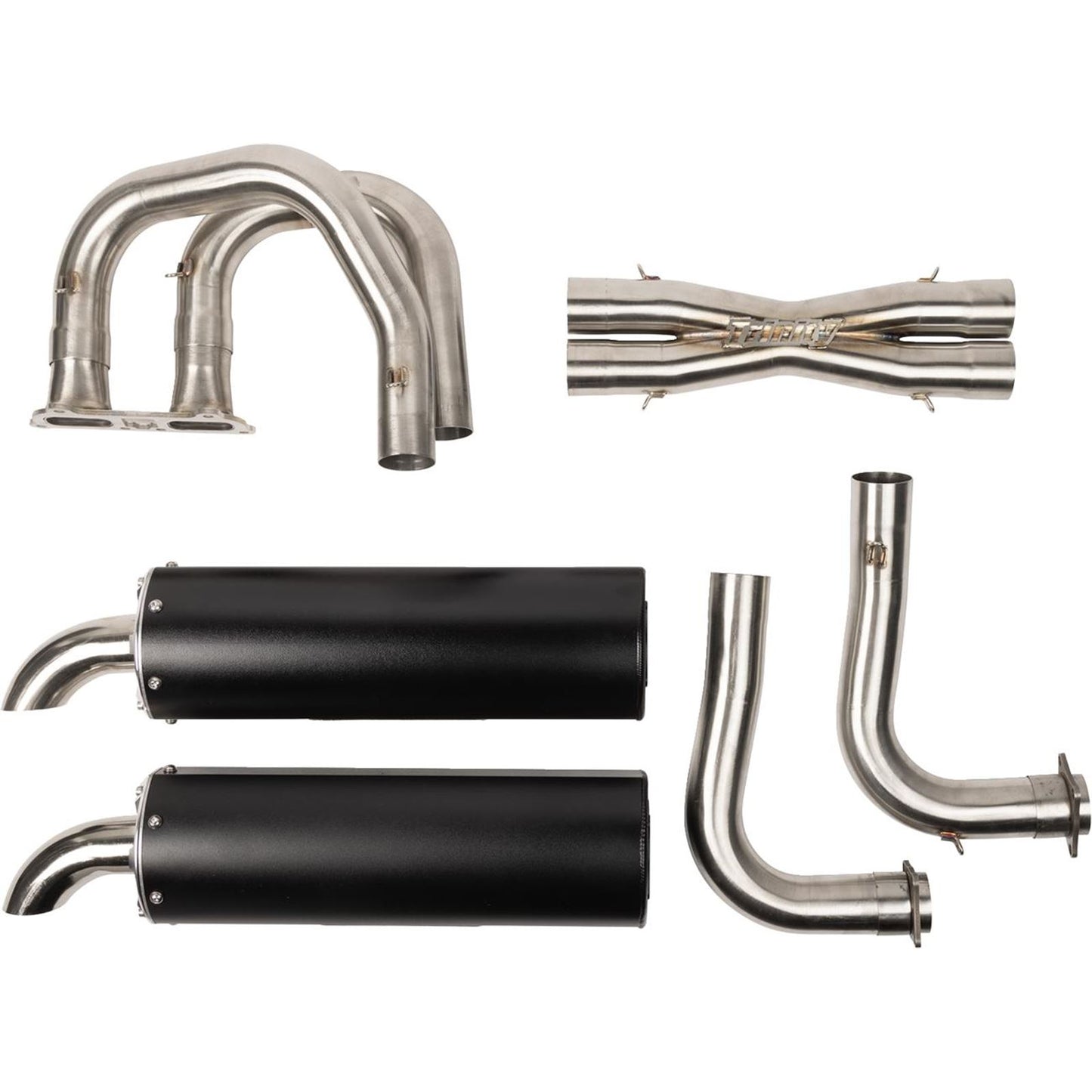 Trinity Racing Full Dual Exhaust System - Black - RZR XP 1000 [MPN: TR-4190D-BK]_1708446