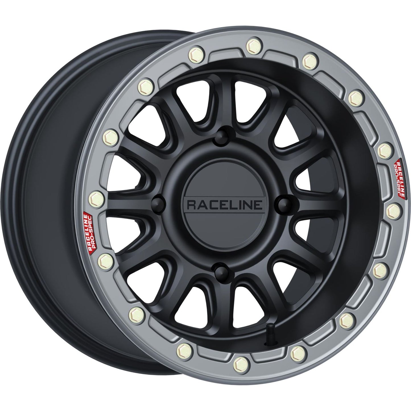 Raceline Wheel - Alpha - Front/Rear - Black/With Gun Metal Ring [MPN: A14BG-51056+10]_1525036