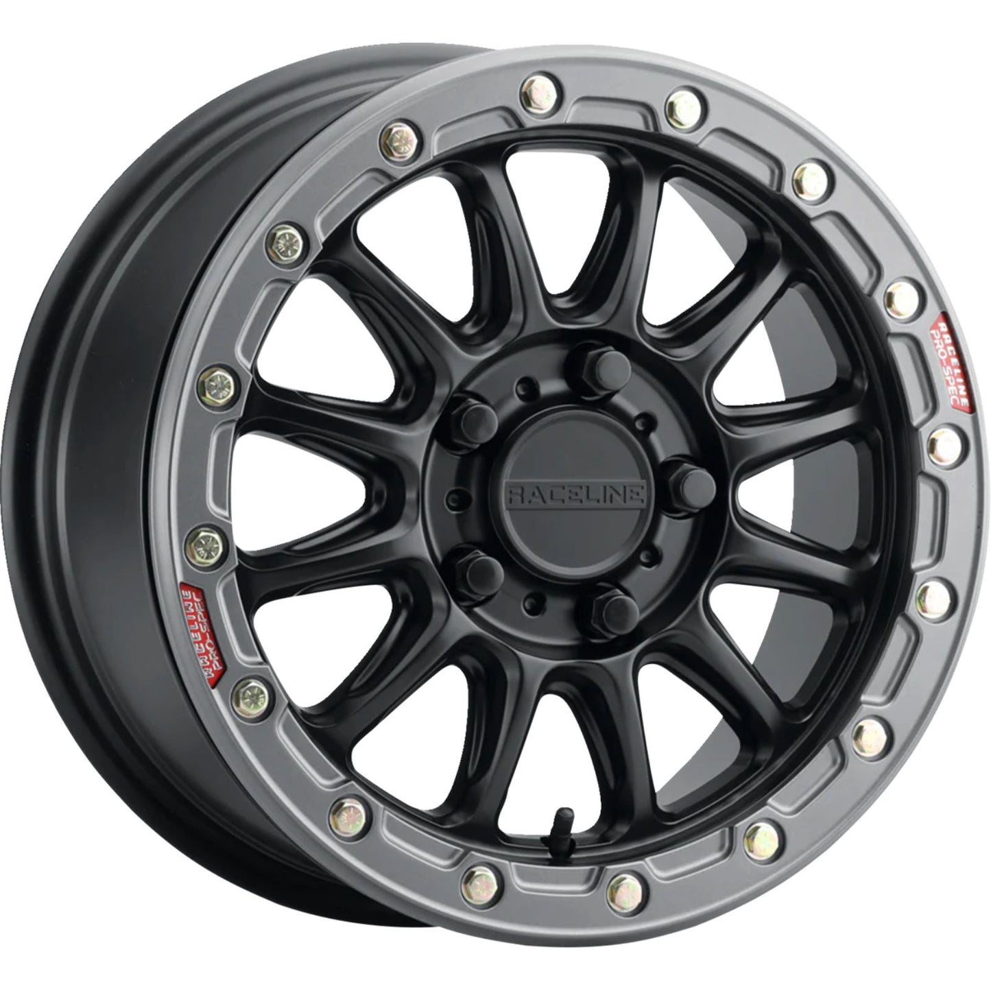 Raceline Wheel - Alpha - Front/Rear - Black/With Gun Metal Ring [MPN: A14BG-51056+10]_1533021