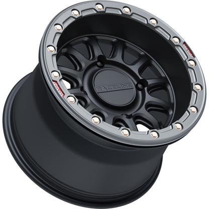 Raceline Wheel - Alpha - Front/Rear - Black/With Gun Metal Ring [MPN: A14BG-51056+10]_1525037