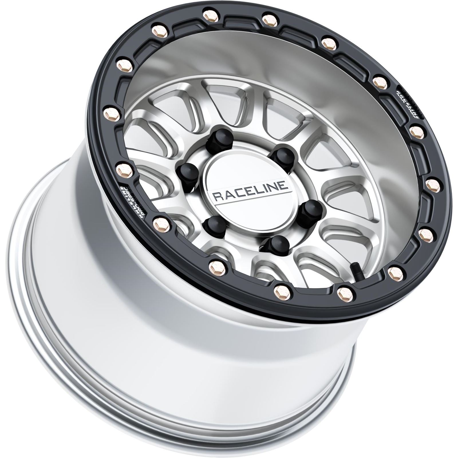 Raceline Wheel - Alpha - Front/Rear - Hyper Silver/With Black Ring [MPN: A14SB-51060+25]_1525048