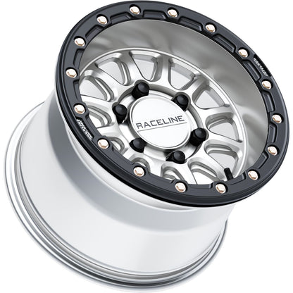 Raceline Wheel - Alpha - Front/Rear - Hyper Silver/With Black Ring [MPN: A14SB-51060+25]_1525048