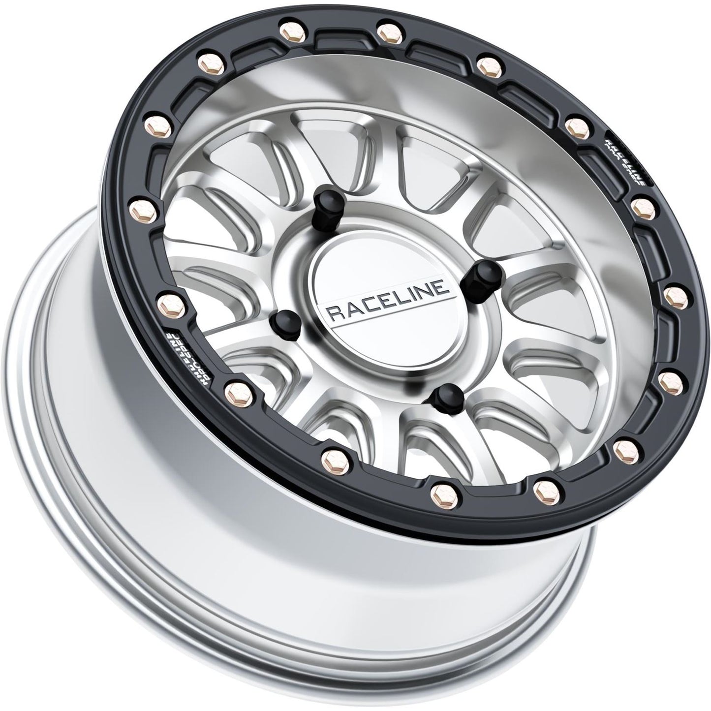 Raceline Wheel - Alpha - Front/Rear - Hyper Silver/With Black Ring [MPN: A14SB-57056+10]_1525044