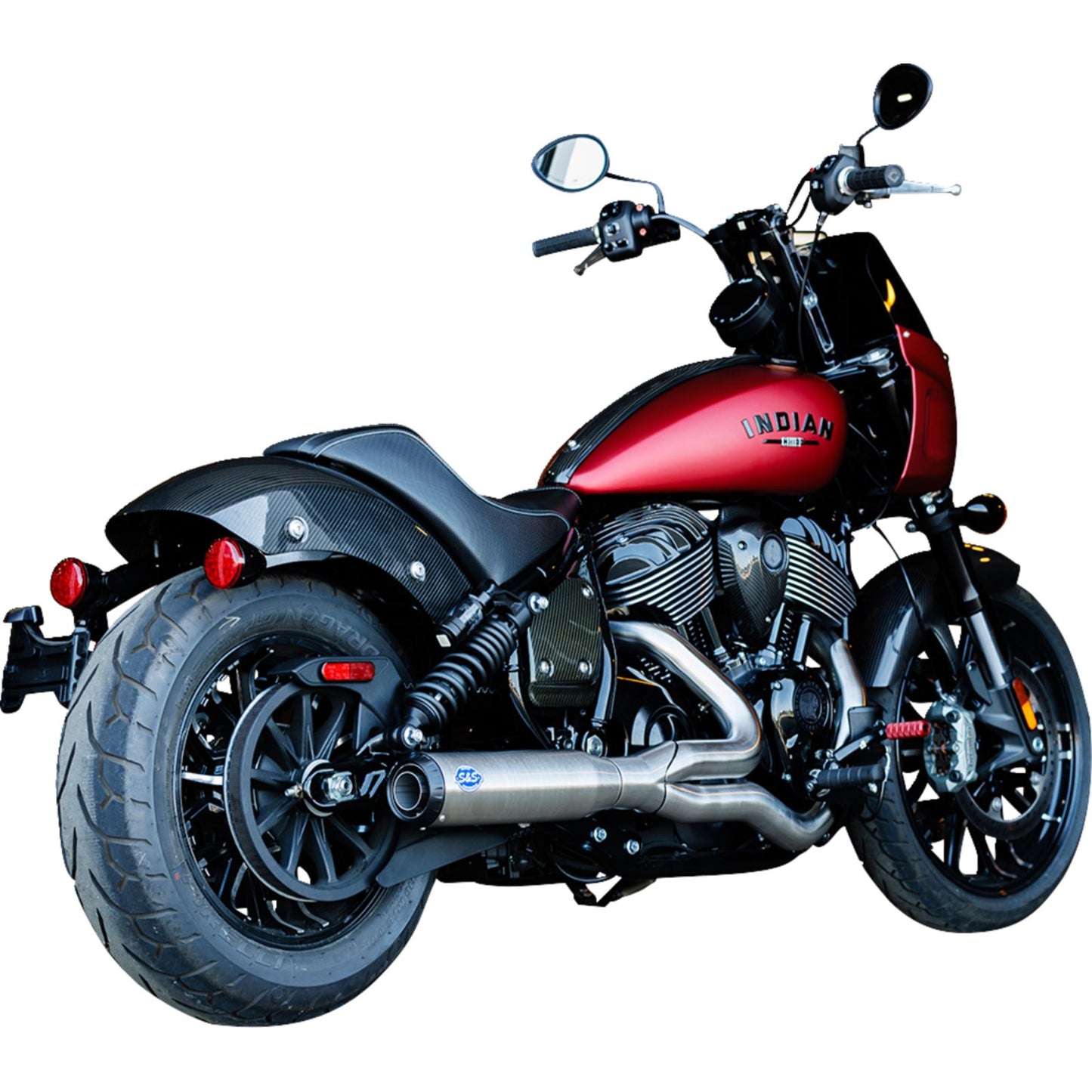 S&S Cycle 2-into-1 Qualifier Exhaust System Stainless - 49-State for Indian Chief 550-1115_1524726