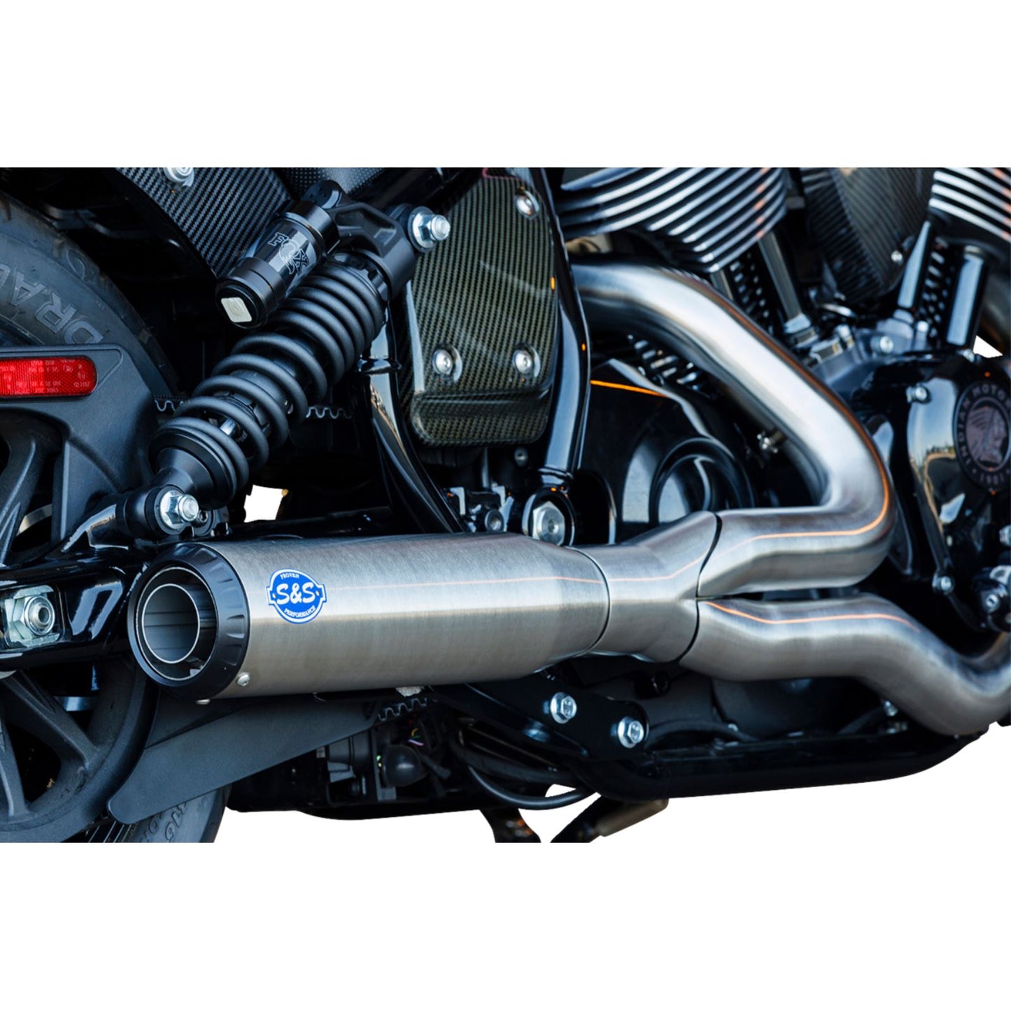 S&S Cycle 2-into-1 Qualifier Exhaust System Stainless - 49-State for Indian Chief 550-1115_1524724