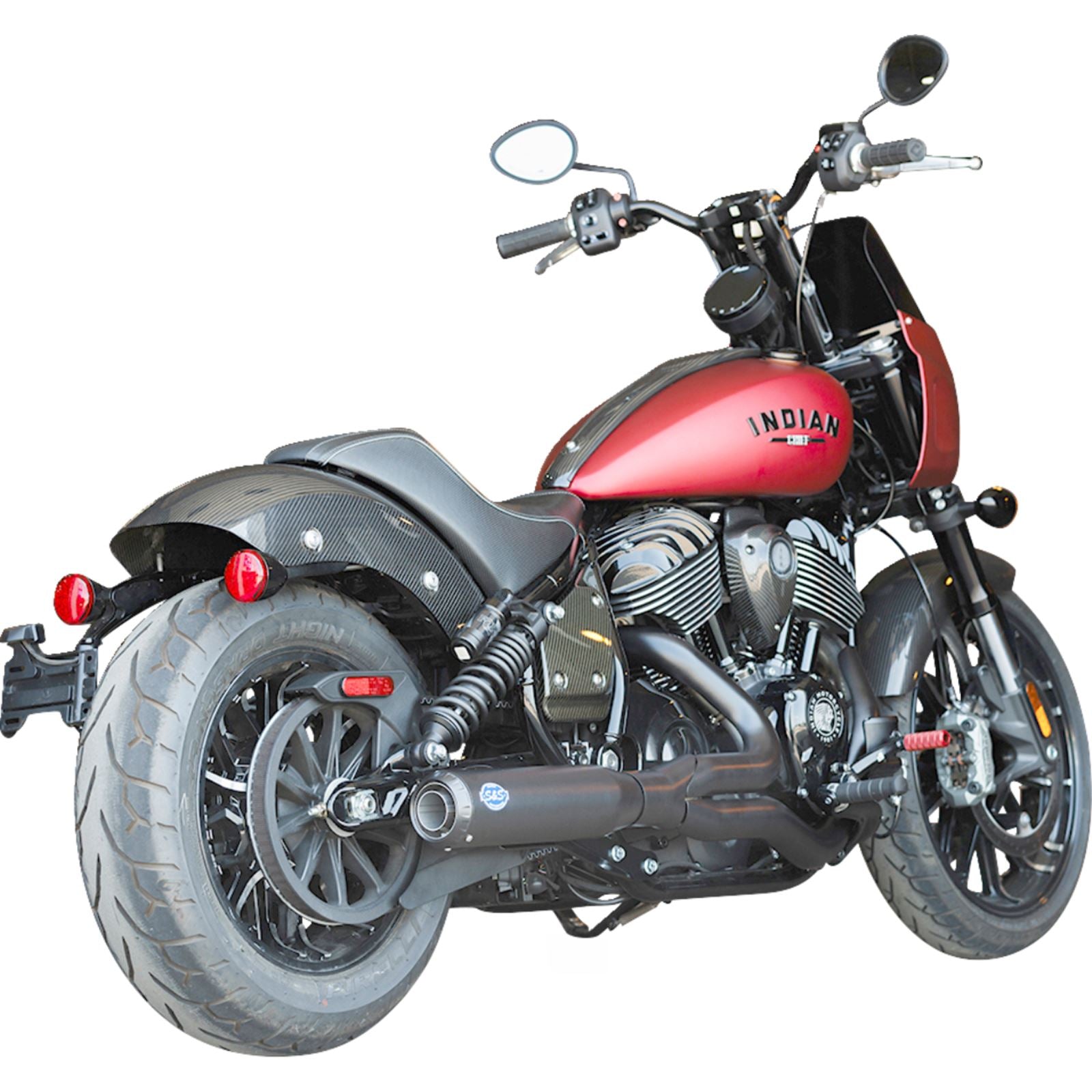 S&S Cycle 2-into-1 Qualifier Exhaust System - Black - 49-State for Indian Chief 550-1116_1524722