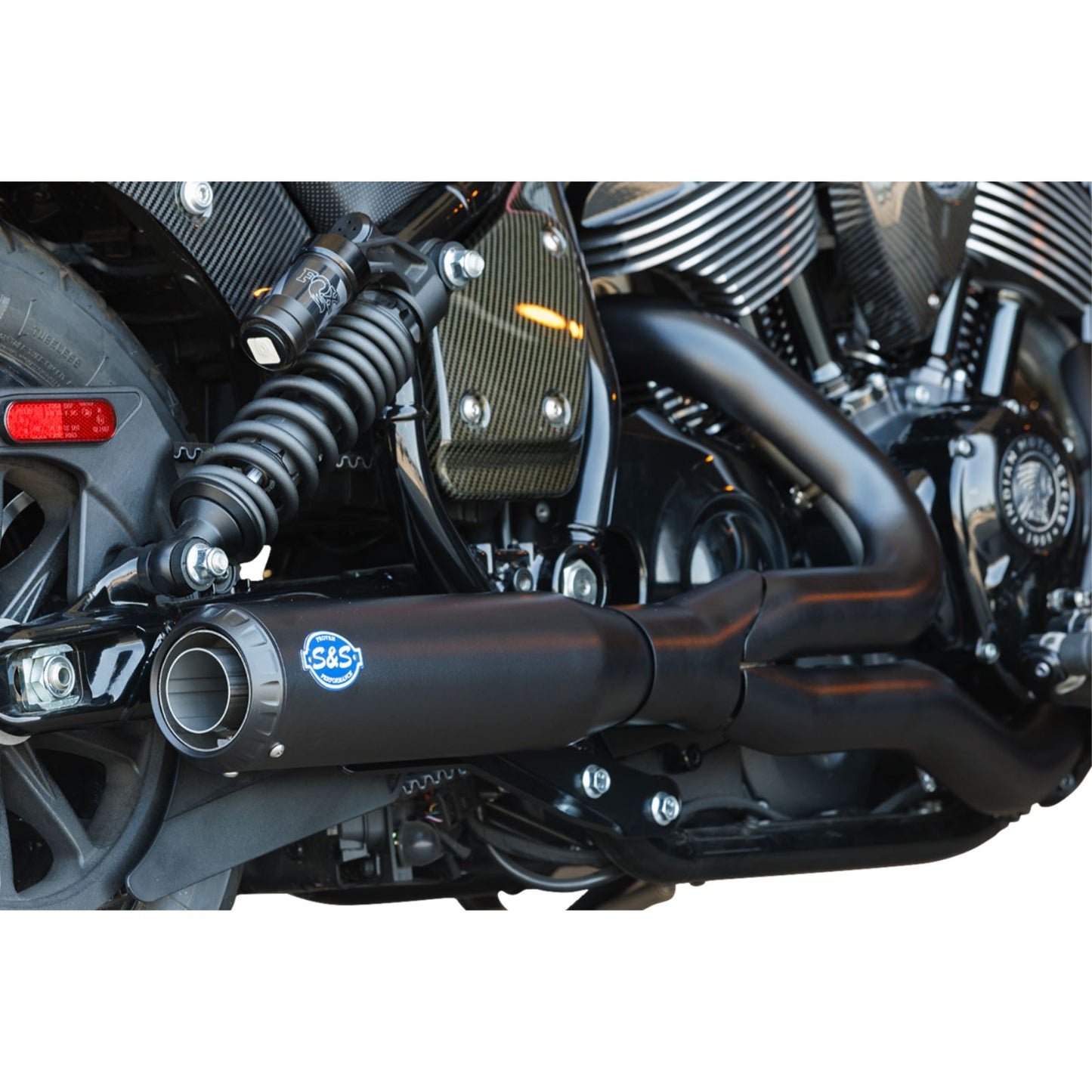 S&S Cycle 2-into-1 Qualifier Exhaust System - Black - 49-State for Indian Chief 550-1116_1524721