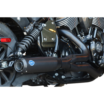 S&S Cycle 2-into-1 Qualifier Exhaust System - Black - 49-State for Indian Chief 550-1116_1524721