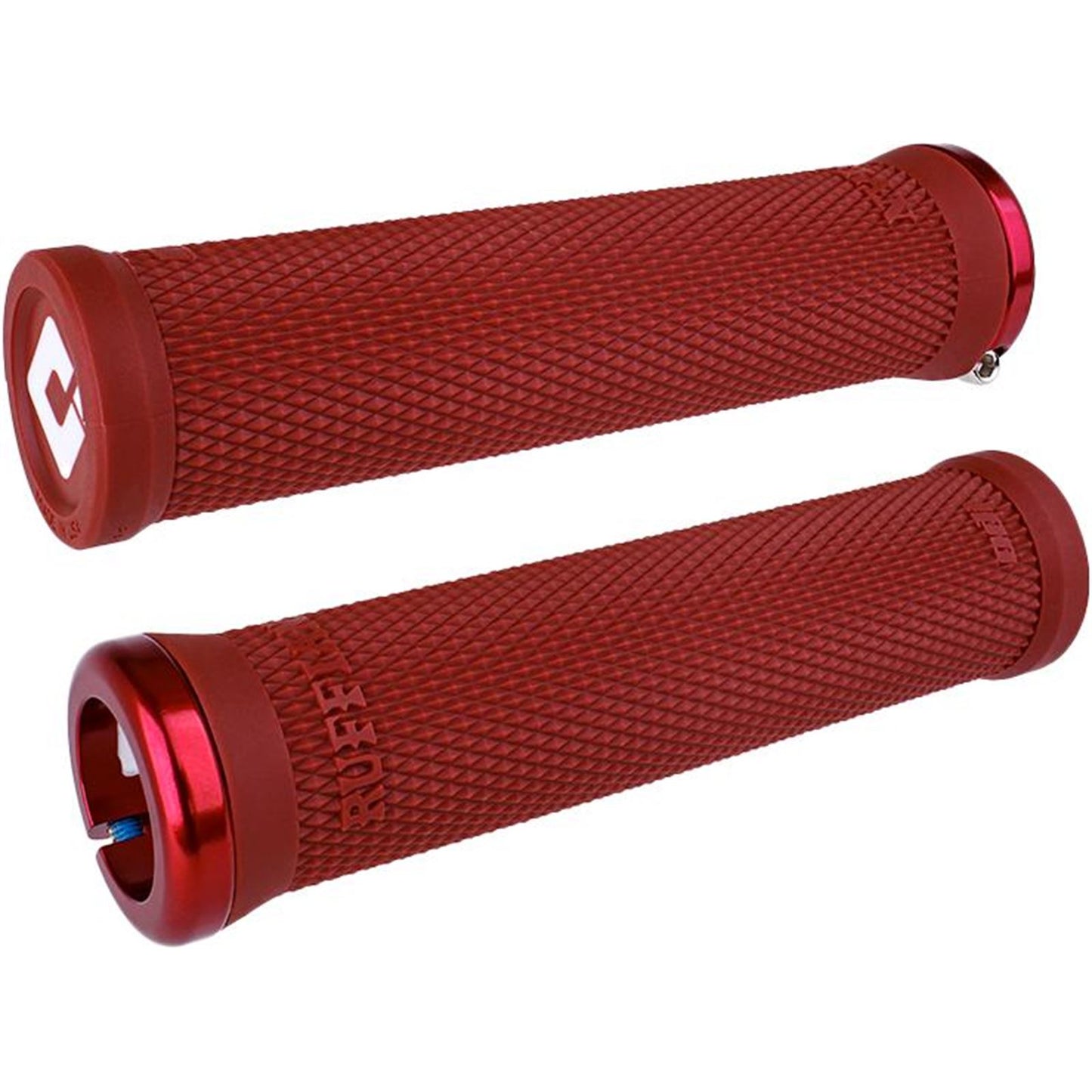 ODI Ruffian 2.1 Lock-On Grips - PWC - Dark Red/Red [MPN: L33RFDR-R]_1526237