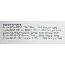 Haynes Manuals Suzuki Repair Manual - GSX-R750,GSX-R1100,GSX600F,GSX750 OPEN BOX [MPN: 1859602843]_1525716
