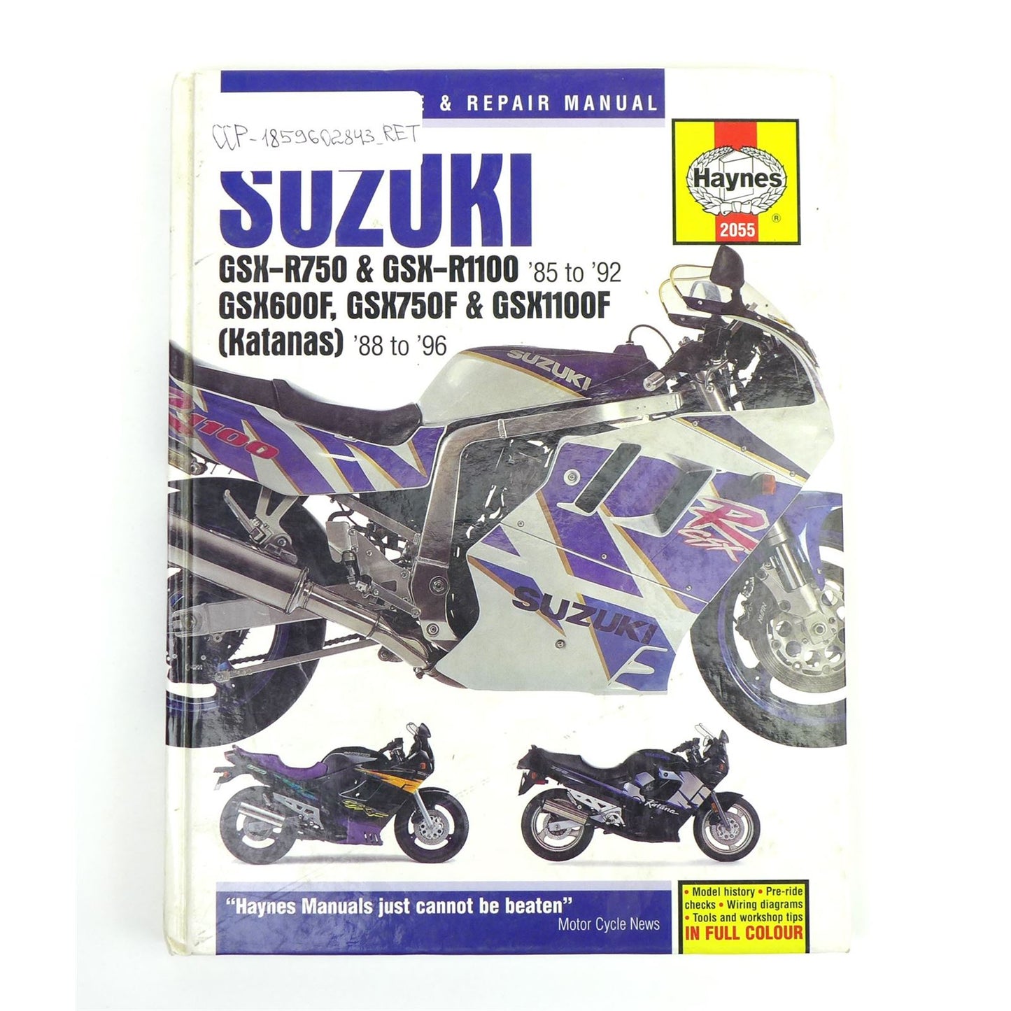 Haynes Manuals Suzuki Repair Manual - GSX-R750,GSX-R1100,GSX600F,GSX750 OPEN BOX [MPN: 1859602843]_1526208