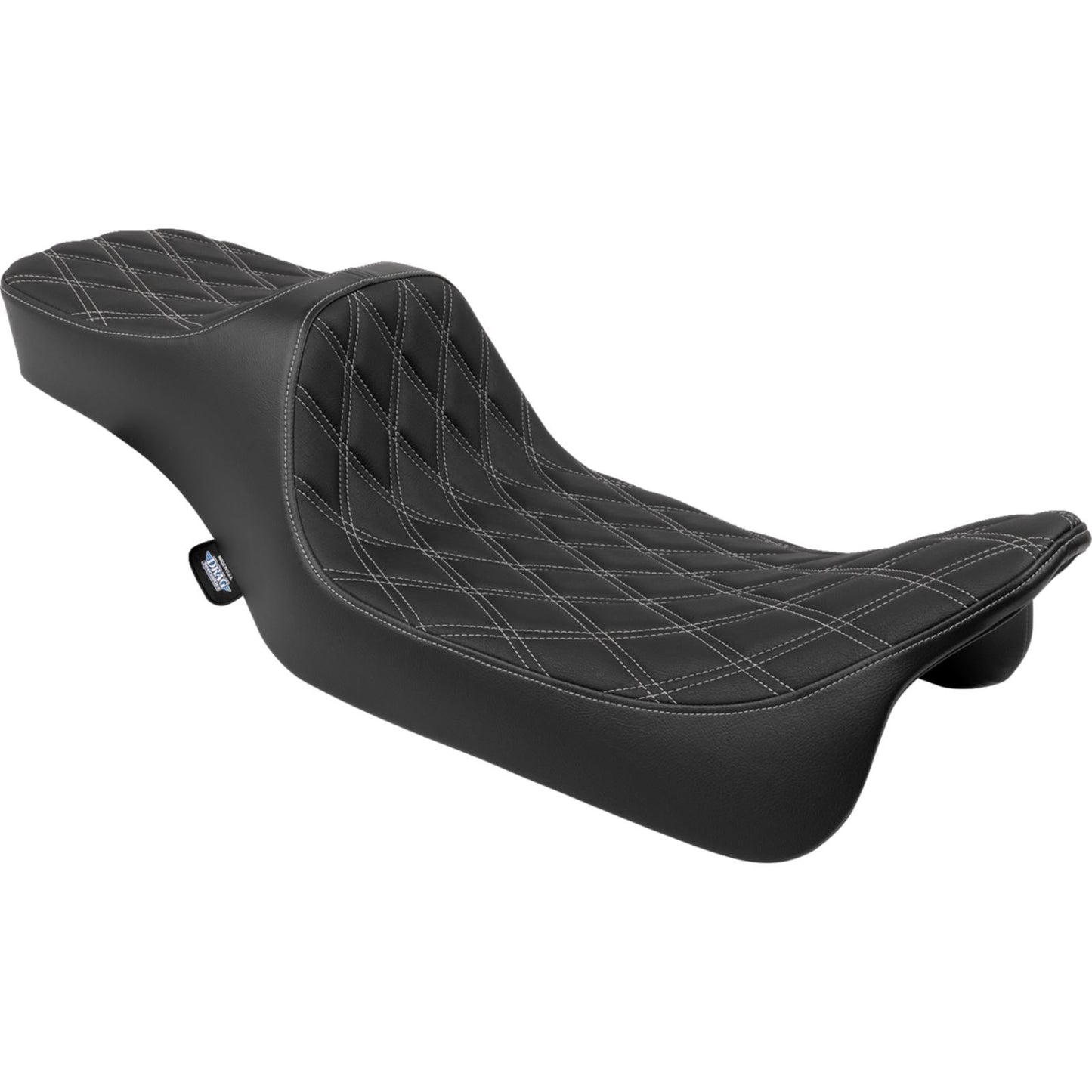 Drag Specialties Predator III Seat Double Diamnd/Silver Stitching for FLH/FLT '08-'24 [MPN: 0801-1924]_1526466