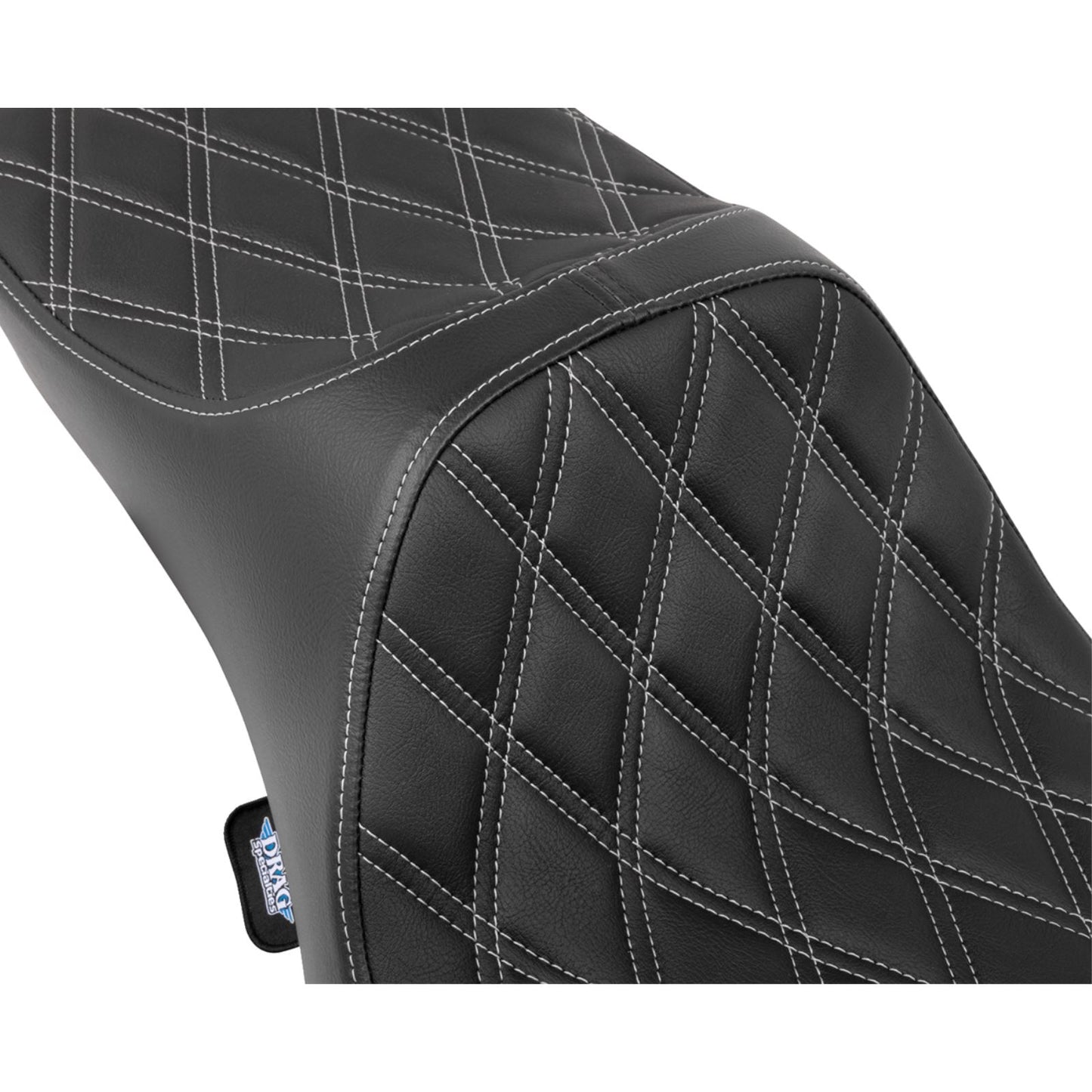 Drag Specialties Predator III Seat Double Diamnd/Silver Stitching for FLH/FLT '08-'24 0801-1924_1526467