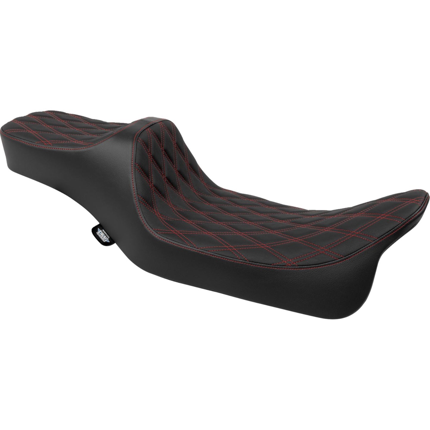 Drag Specialties Predator III Seat Double Diamnd/Red Stitching for FLH/FLT '08-'24 0801-1925_1526468