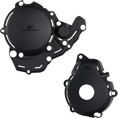 Polisport Engine Cover Protection Kit fits Gas Gas/Husqvarna/KTM - Black [MPN: 91376]_2113835
