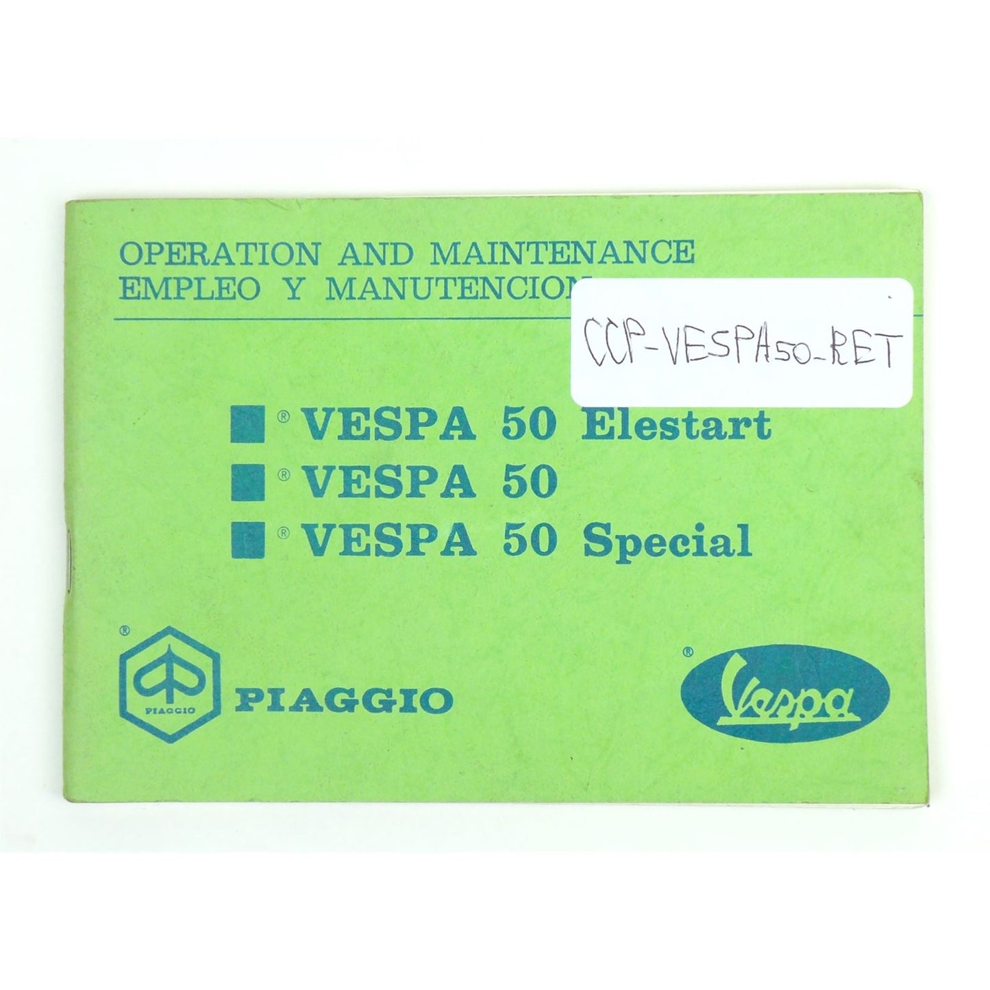 Motomentum Operation and Maintenance Book - Vespa 50 Special Elestart OPEN BOX VESPA50_1526869
