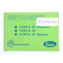 Motomentum Operation and Maintenance Book - Vespa 50 Special Elestart OPEN BOX VESPA50_1526869