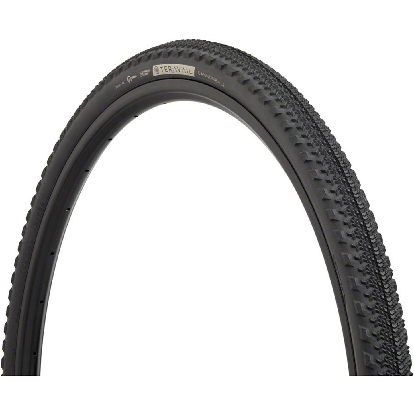 Teravail Cannonball Tire - 700 x 42, Tubeless, Folding, Black, Light and Supple [MPN: TR2681]_1932460