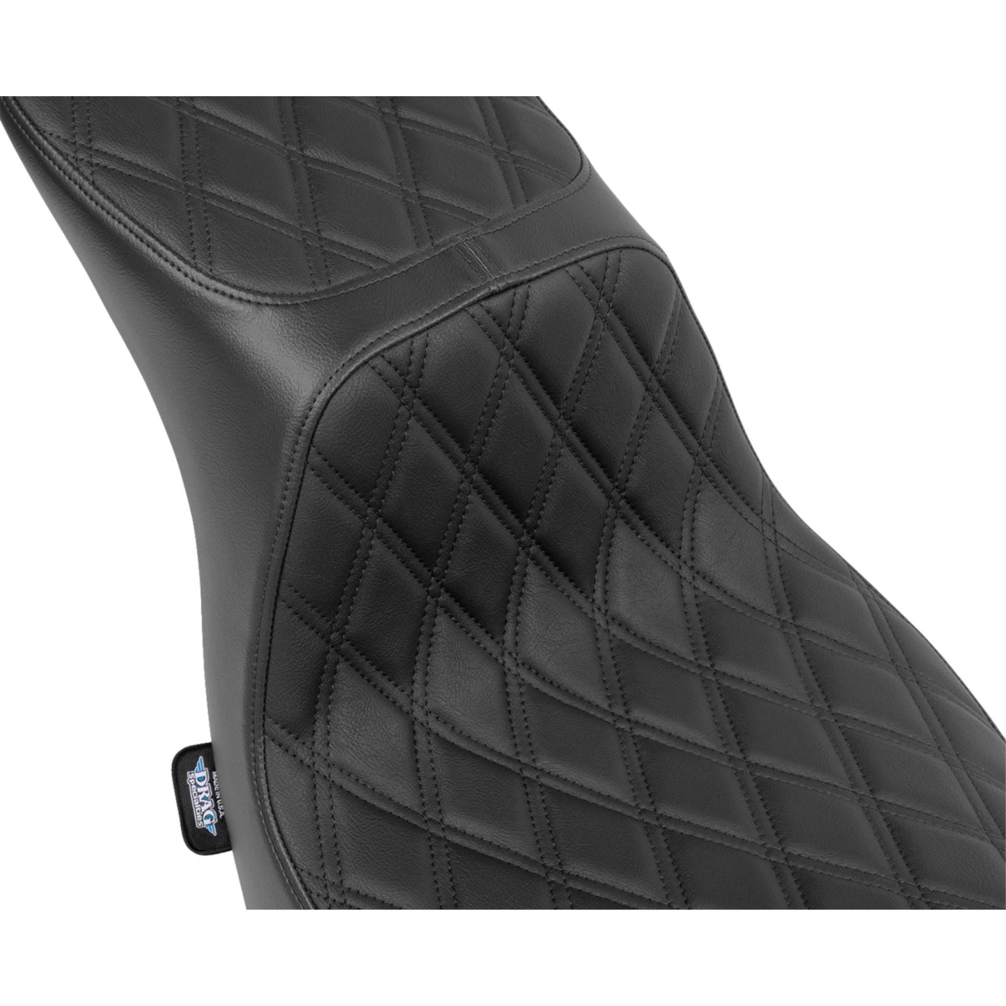 Drag Specialties Predator 2-Up Seat - Vinyl - Black Stitching for FLSB/FXLRS '18-'24 [MPN: 0802-1635]_1530966