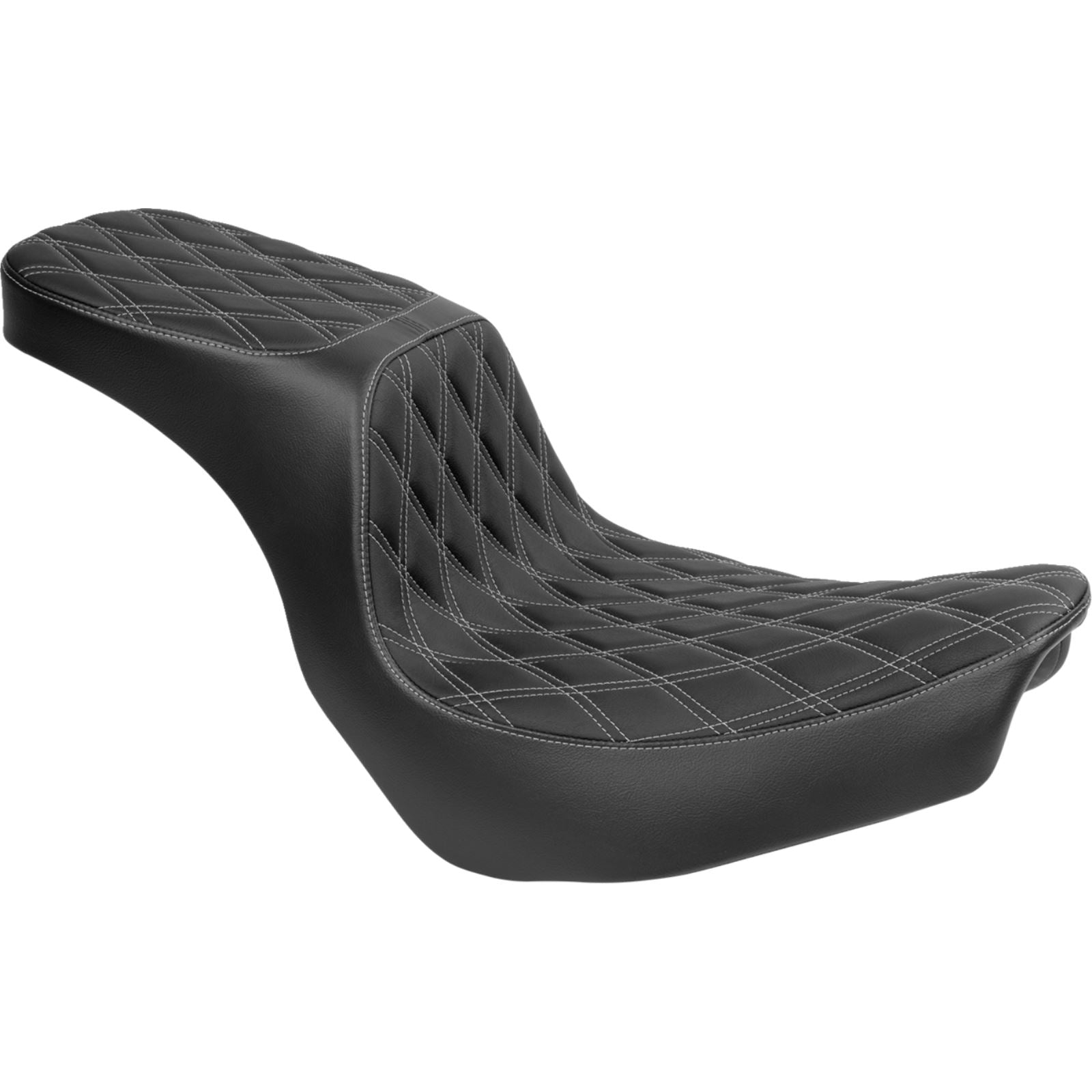 Drag Specialties Predator 2-Up Seat - Vinyl - Silver Stitching for FLSB/FXLRS '18-'24 [MPN: 0802-1636]_1530965