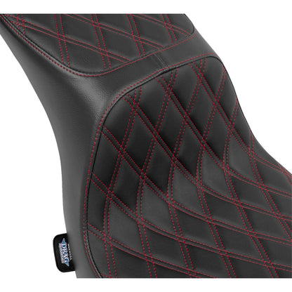 Drag Specialties Predator 2-Up Seat - Vinyl - Red Stitching for FLSB/FXLRS '18-'24 0802-1637_1530963