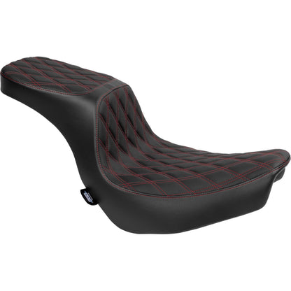 Drag Specialties Predator 2-Up Seat - Vinyl - Red Stitching for FLSB/FXLRS '18-'24 [MPN: 0802-1637]_1530962