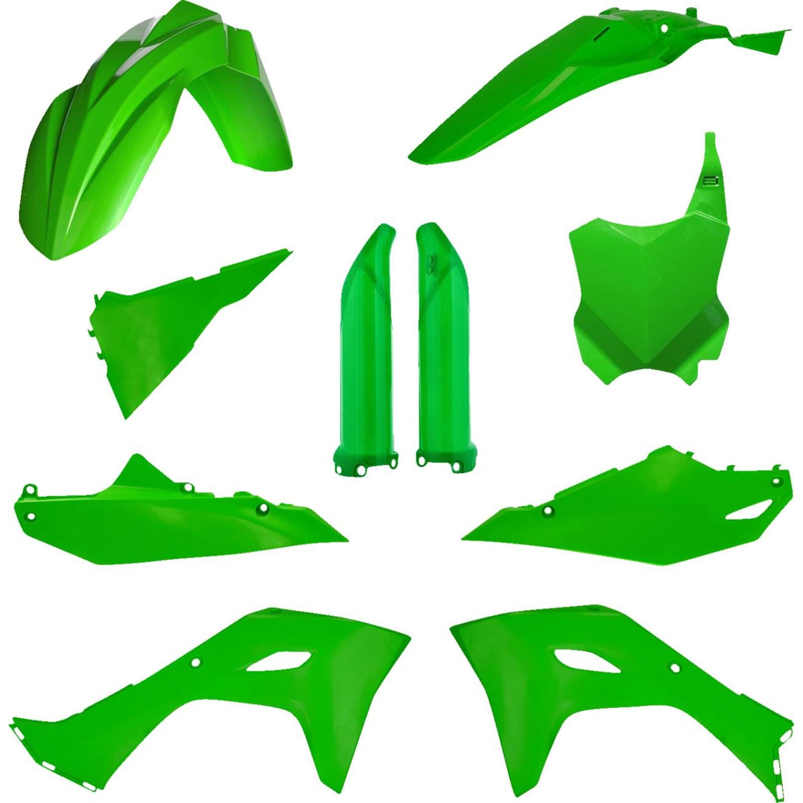 Acerbis Full Replacement Body Kit - Green/White 2983574594_1545232