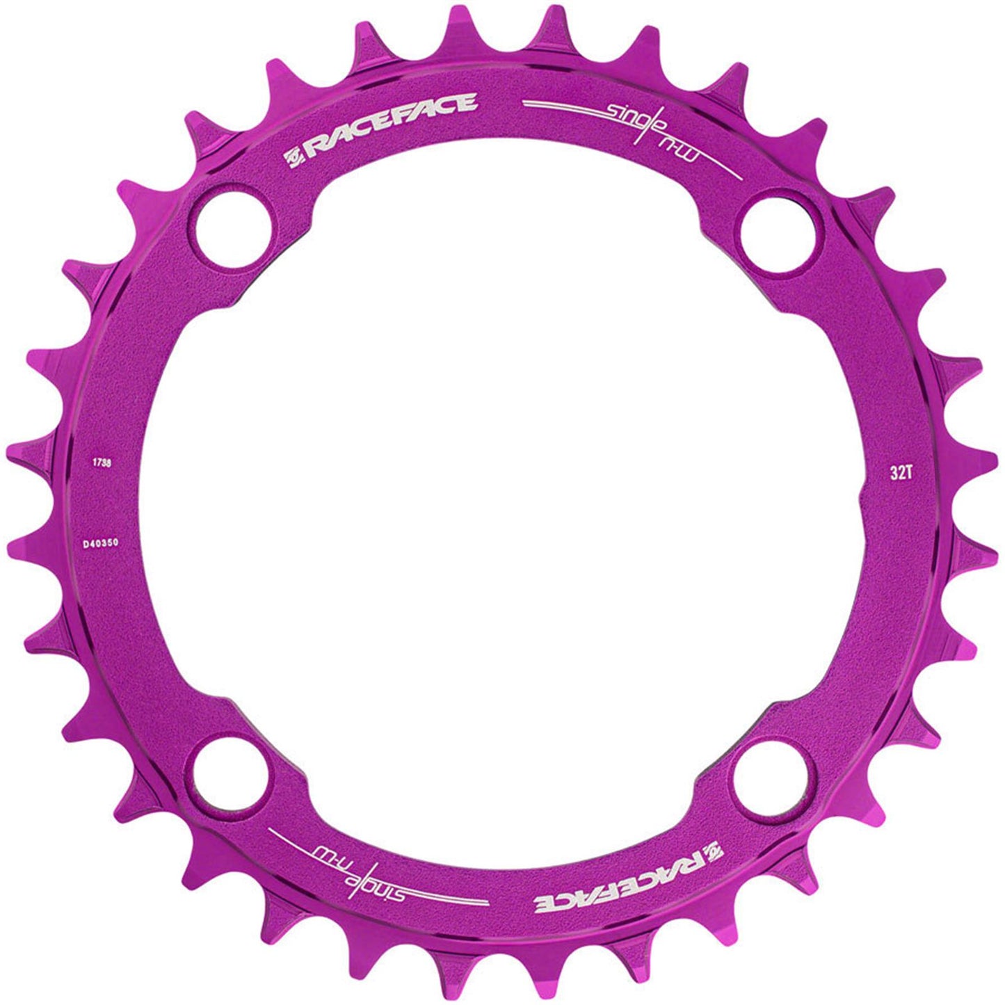 Race Face 1x Narrow Wide Chainring - 36t, 104 BCD, 10-12 Speed - Purple [MPN: RNW104X36PUR]_1917409