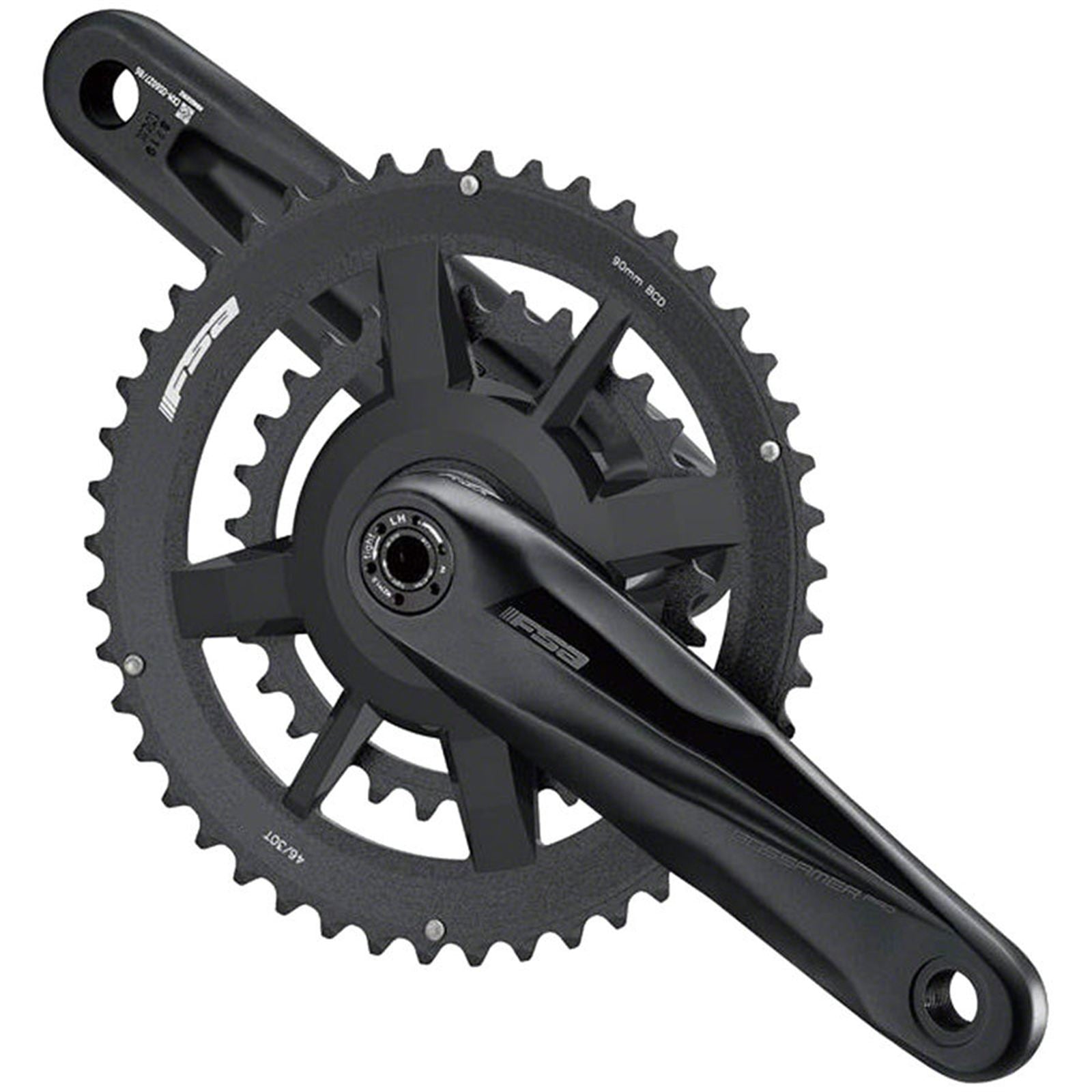 Full Speed Ahead Gossamer Pro AGX+ 2x Crankset - 165mm, 11-Speed, 46/30t, Black [MPN: 330-0424BJ2090]_1917258