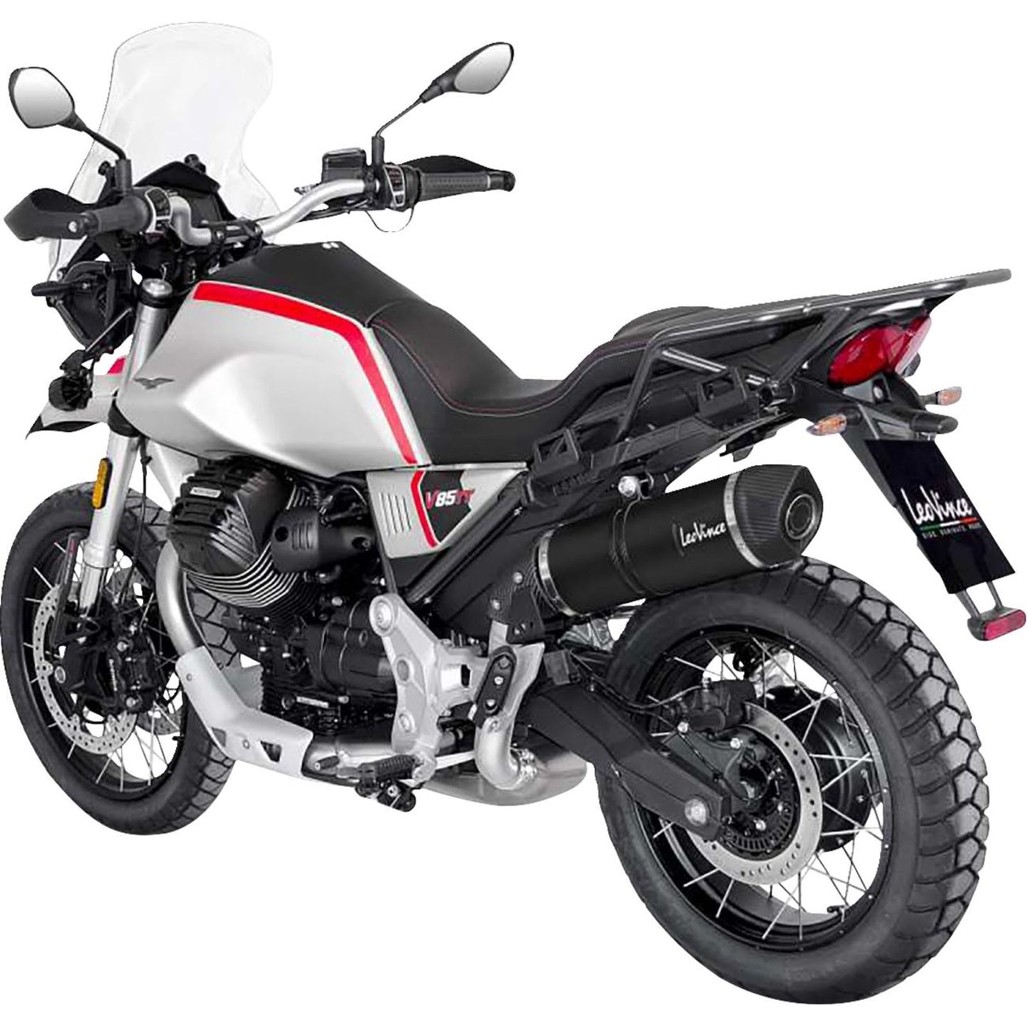 Leovince LV One EVO Slip-On Muffler - Black for V85 TT [MPN: 14454EBU]_1538120