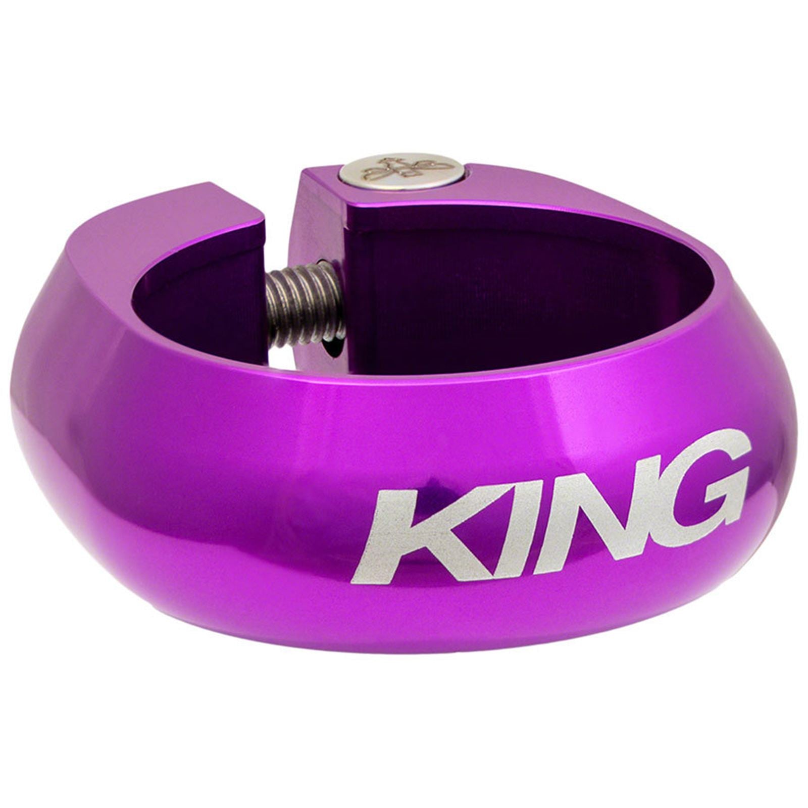 Chris King Seatpost Clamp - 34.9mm, Bolt-On, 3D Violet [MPN: JCP1]_2101795