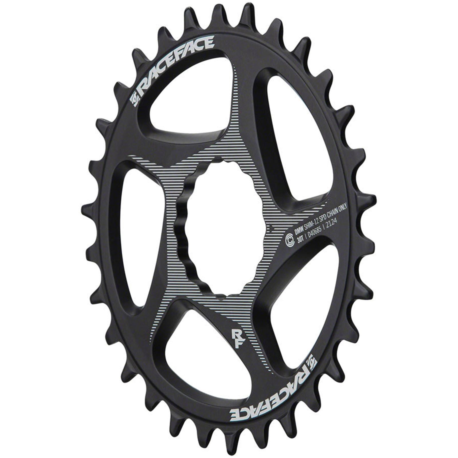 Race Face Direct Mount Wide Chainring - 30t, DM CINCH - Black [MPN: RR22DMW30TSHI12BLK]_1917430