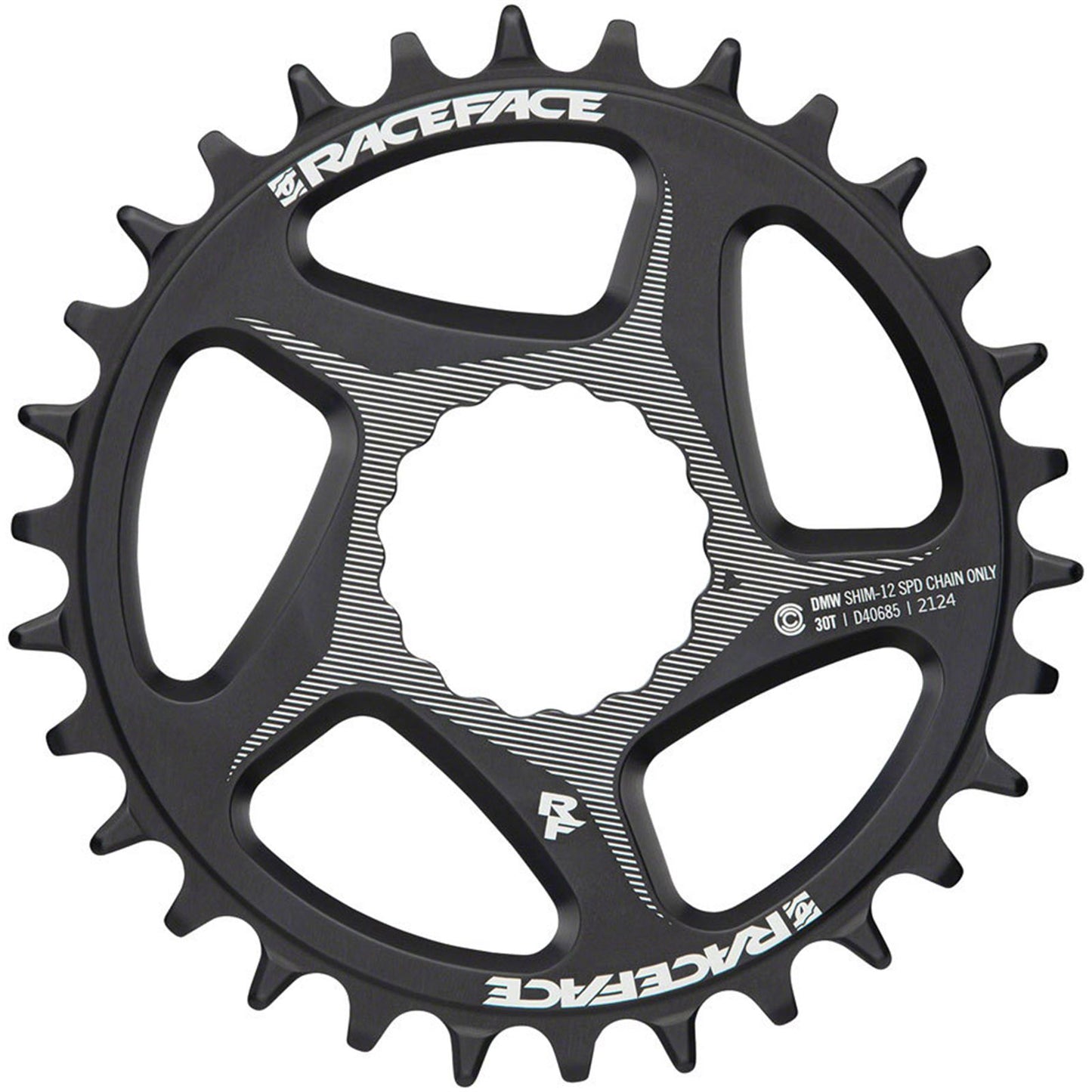 Race Face Direct Mount Wide Chainring - 30t, DM CINCH - Black [MPN: RR22DMW30TSHI12BLK]_1917407