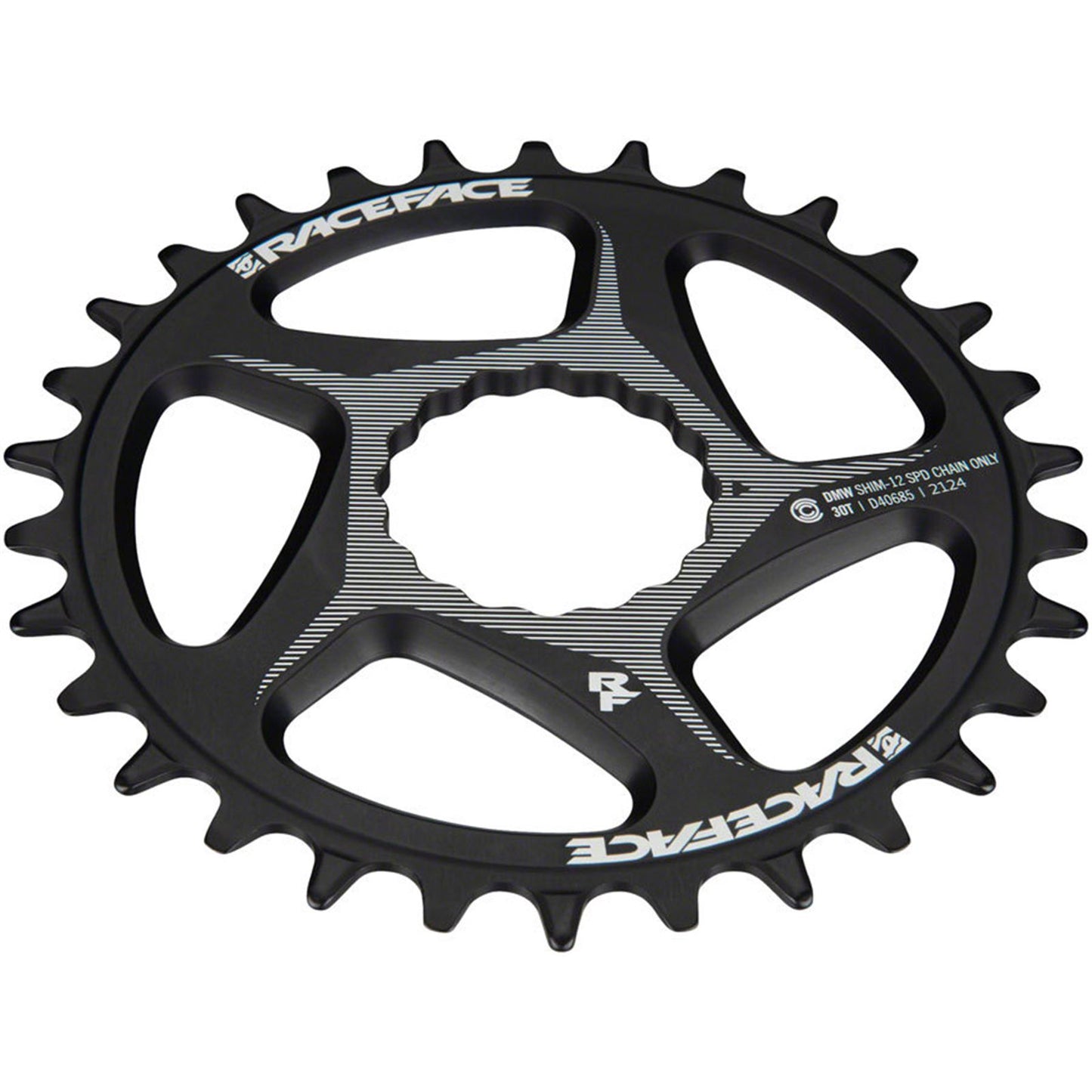 Race Face Direct Mount Wide Chainring - 30t, DM CINCH - Black [MPN: RR22DMW30TSHI12BLK]_1917433