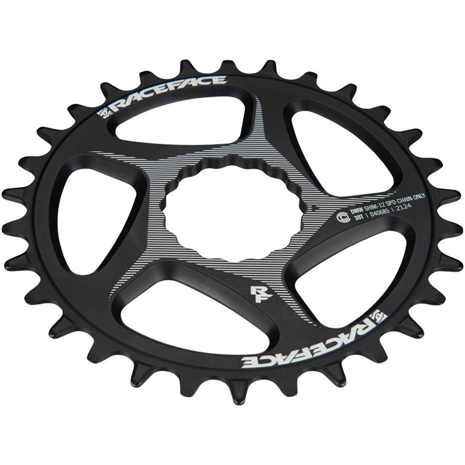 Race Face Direct Mount Wide Chainring - 30t, DM CINCH - Black [MPN: RR22DMW30TSHI12BLK]_1917433