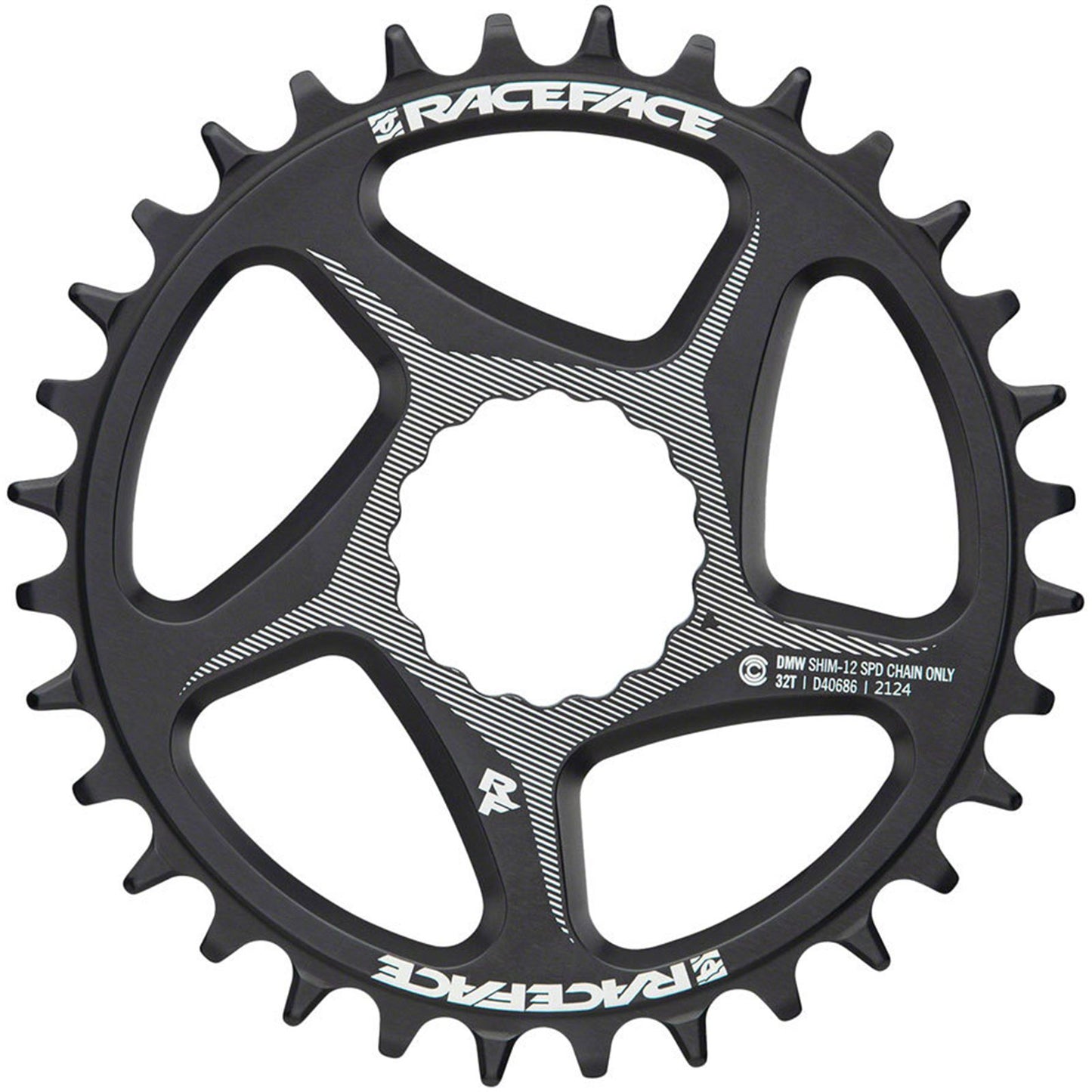 Race Face Direct Mount Wide Chainring - 32t, DM CINCH - Black [MPN: RR22DMW32TSHI12BLK]_1917436