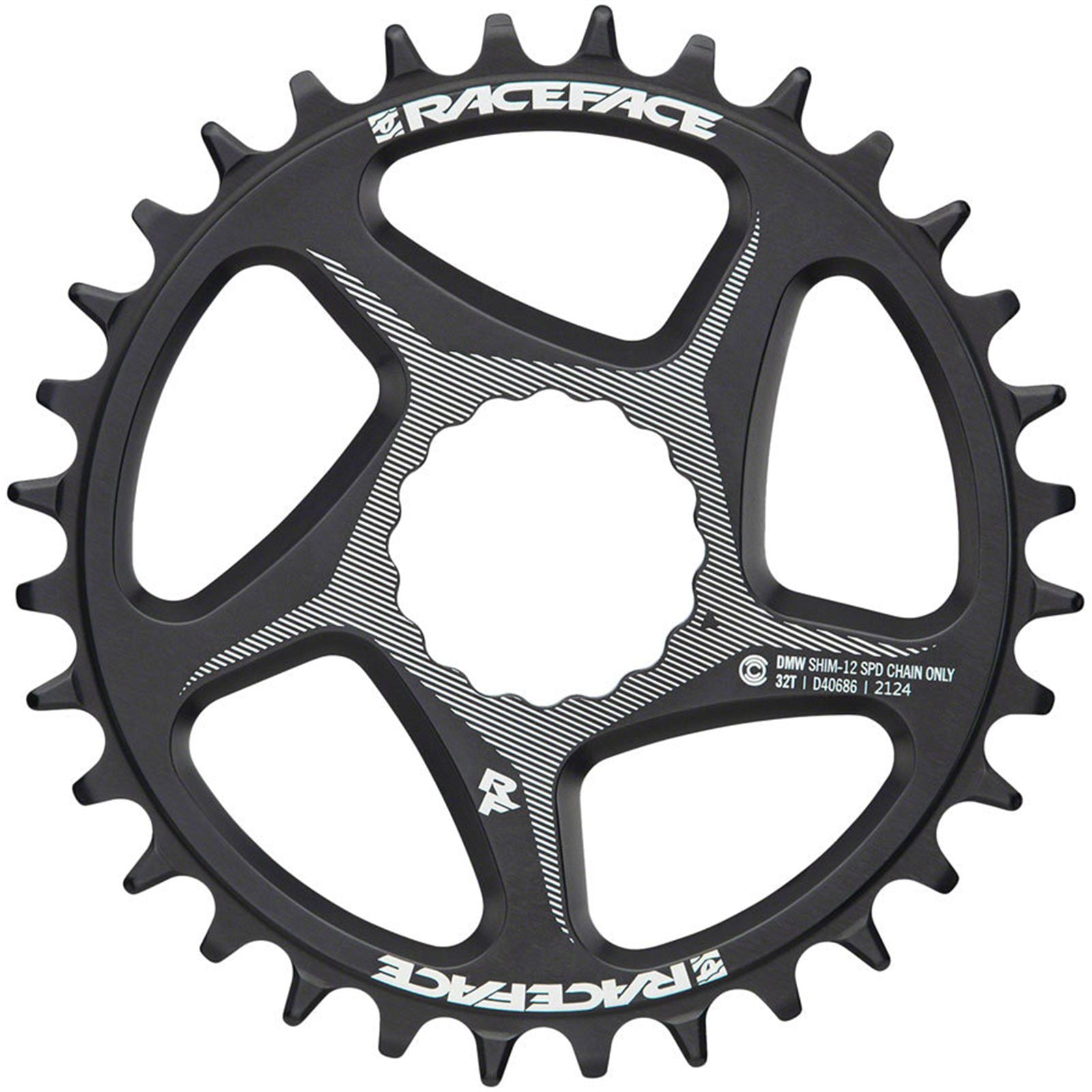 Race Face Direct Mount Wide Chainring - 32t, DM CINCH - Black [MPN: RR22DMW32TSHI12BLK]_1917436
