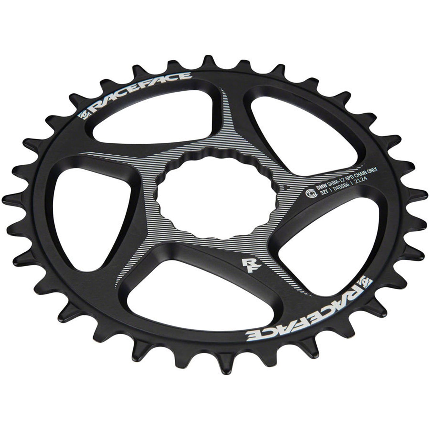Race Face Direct Mount Wide Chainring - 32t, DM CINCH - Black [MPN: RR22DMW32TSHI12BLK]_1917437
