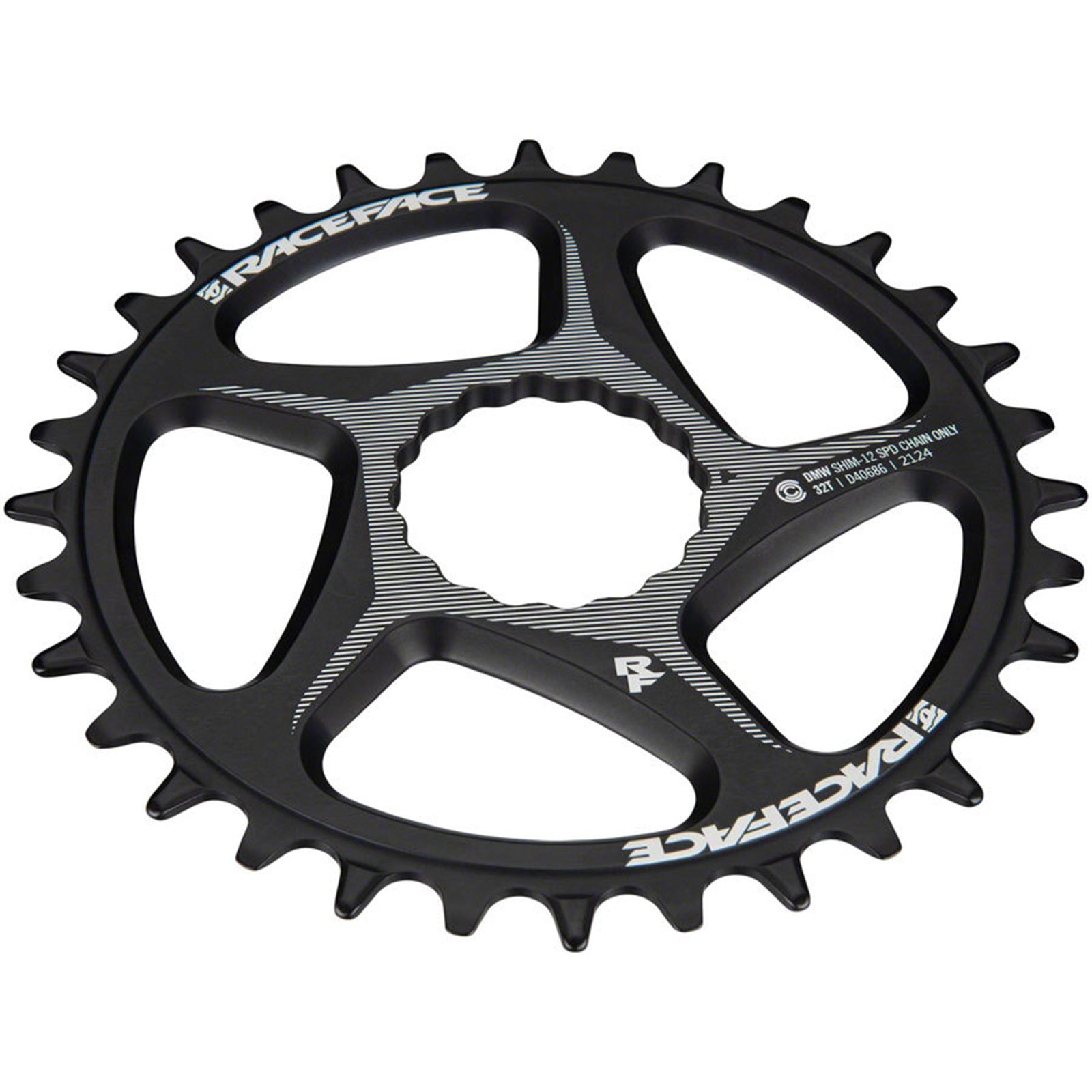 Race Face Direct Mount Wide Chainring - 34t, DM CINCH - Black [MPN: RR22DMW34TSHI12BLK]_1917441
