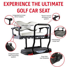 MadJax Rear Seat with Deluxe White Seat Cushions for Club Car Precedent Genesis 300 (Years 2004-Up) [MPN: 01-041-201D]_2131040