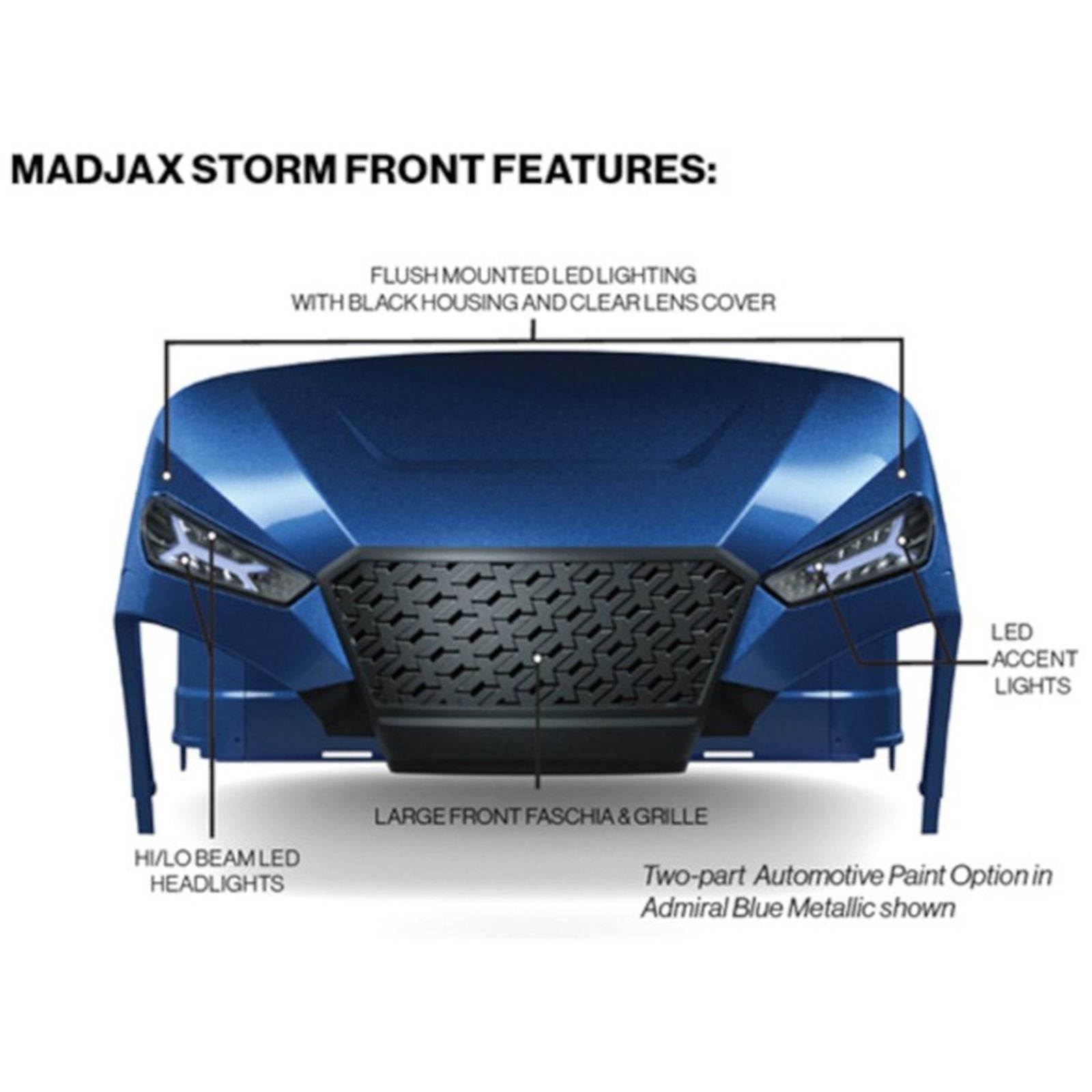 MadJax Storm Body Kit for EZGO TXT - Admiral Blue Metallic [MPN: 05-235-BL02]_2093471