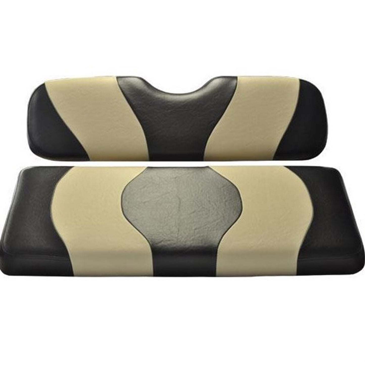 MadJax Wave Two-Tone Genesis 150 Rear Seat Cushions - Black/Tan 10-049P_1535562
