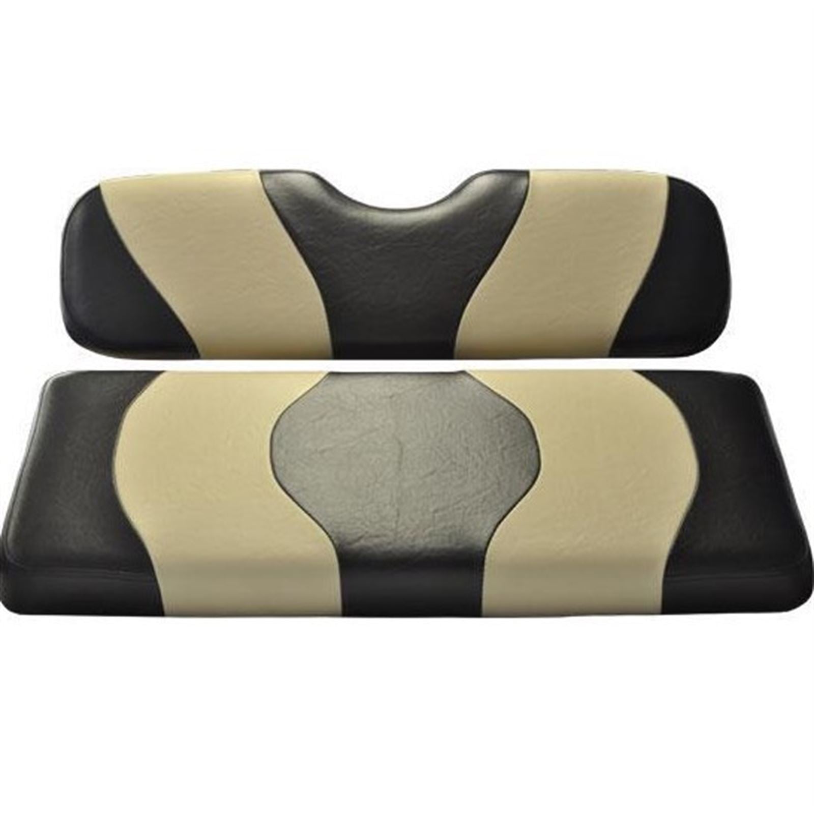 MadJax Wave Two-Tone Genesis 150 Rear Seat Cushions - Black/Tan 10-049P_1535562