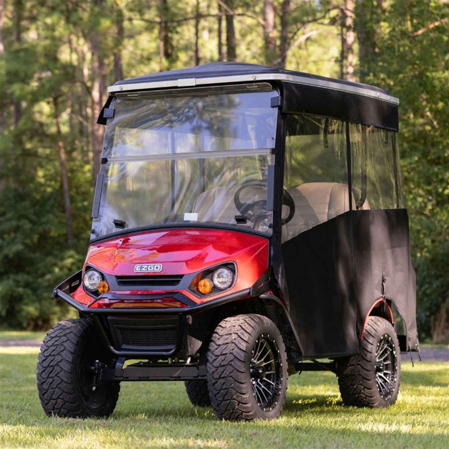 Red Dot S4 Elite with Non Modular Top Track Enclosure for EZGO Express - Black 66072_1534816