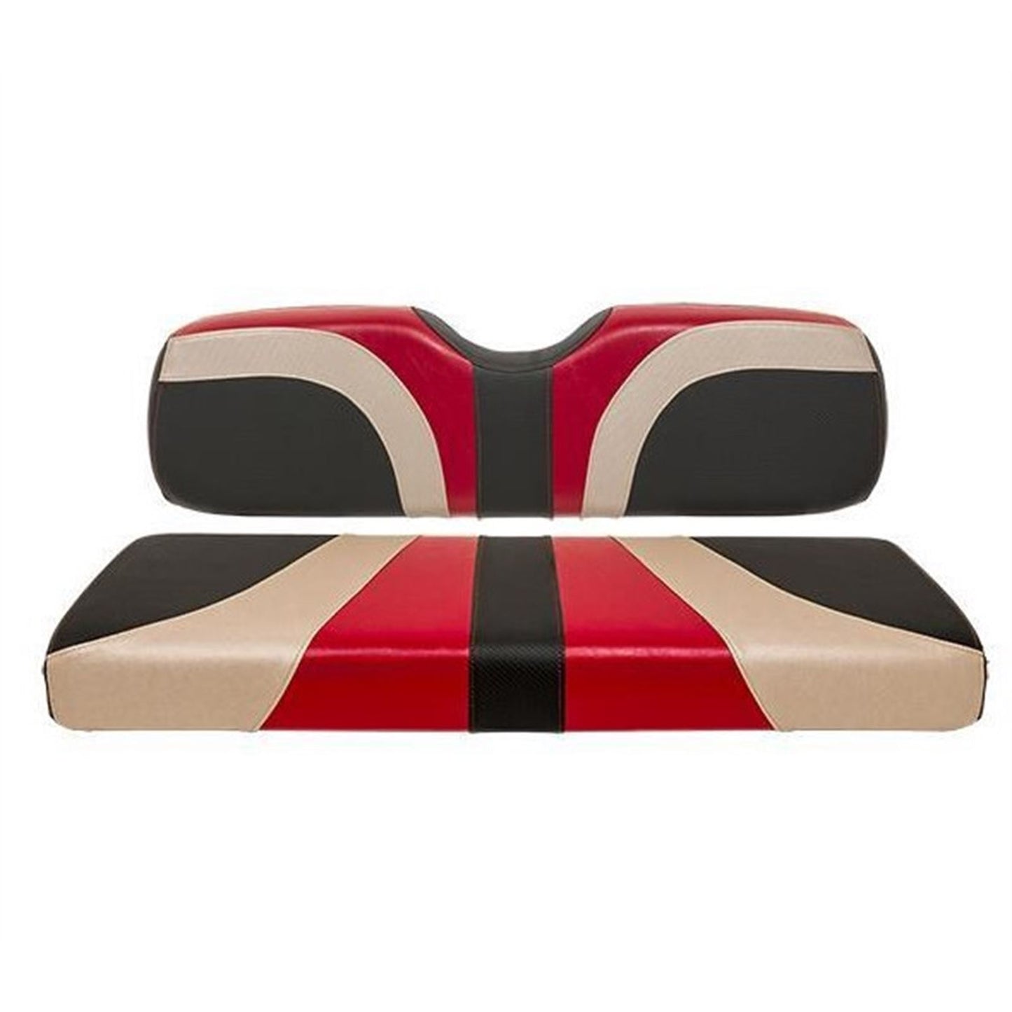 Red Dot Blade Front Seat Cover for Club Car DS 2000.5-Up - Garnet/Champagne/Black 10-298_1535549