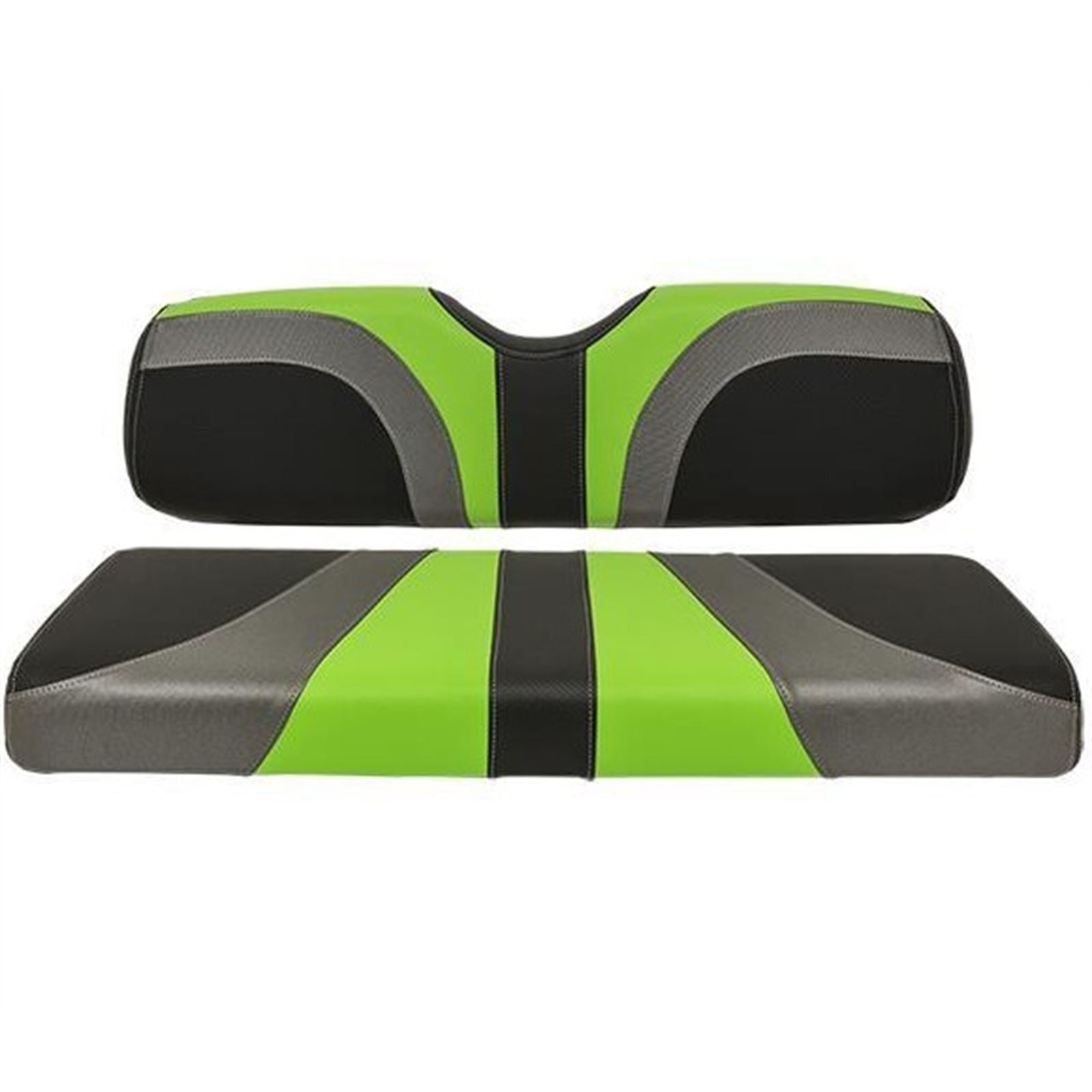 Red Dot Blade Front Seat Cover for EZGO TXT-RXV-T48 -  Lime Green/Charcoal/Black  10-311_1535551