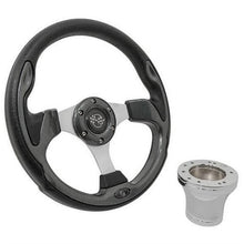 GTW 12.5" Carbon Fiber Steering Wheel with Chrome Adaptor fits 1982-Up Club Car DS [MPN: 06-030]_2115903