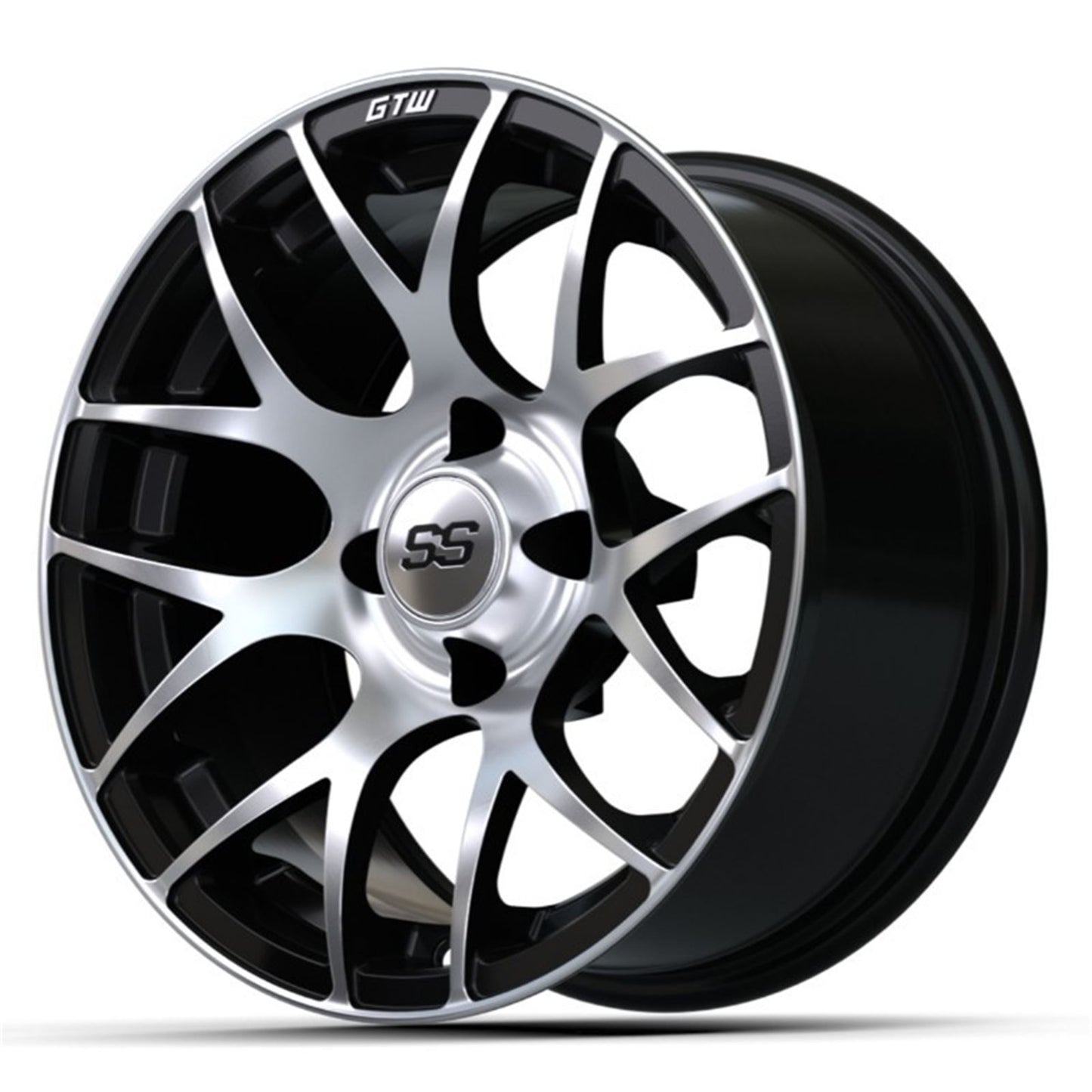 GTW 14" Pursuit Black with Machined Accents Wheel 19-101_1555349