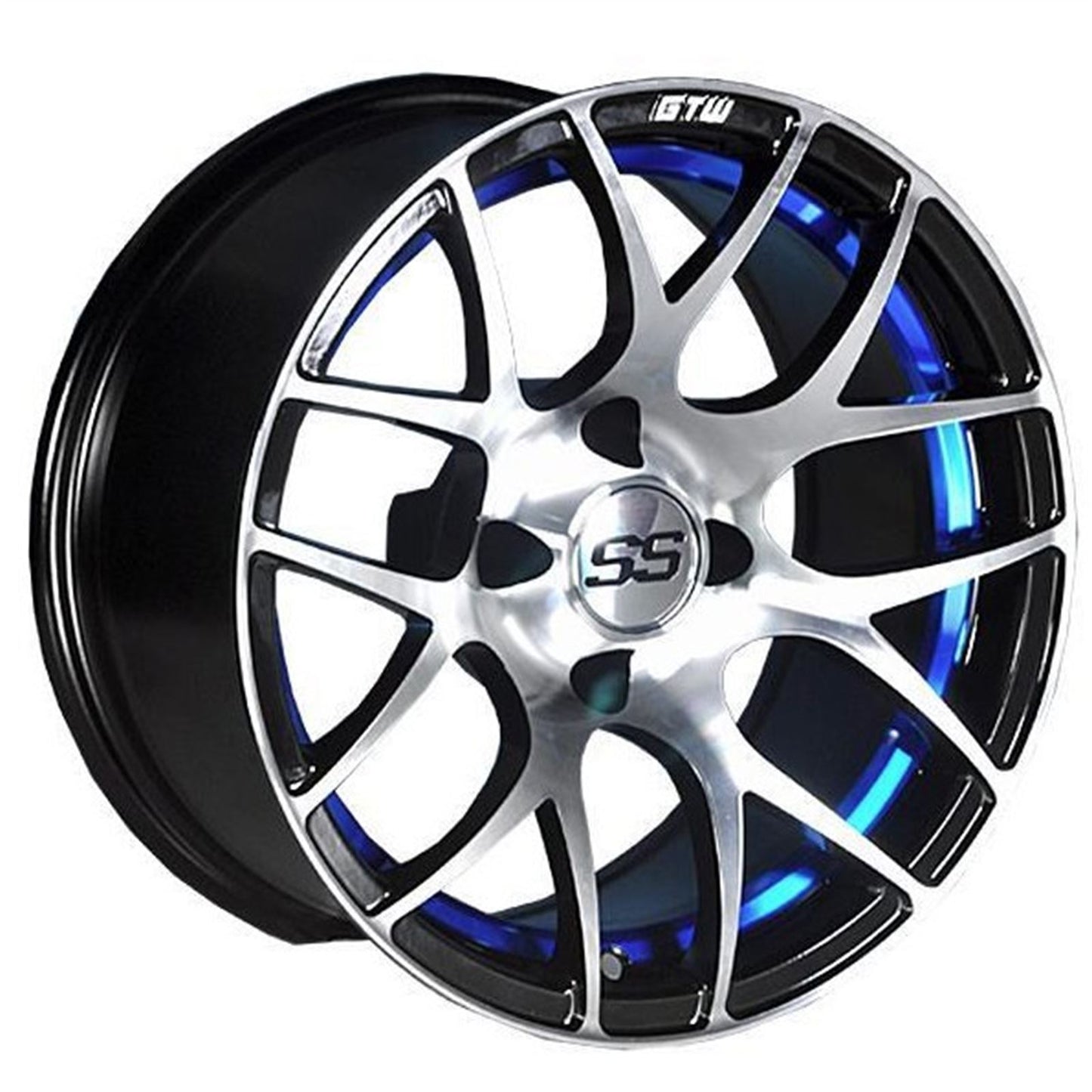GTW 14" Pursuit Blue with Machined Accents Wheel 19-105_1555355